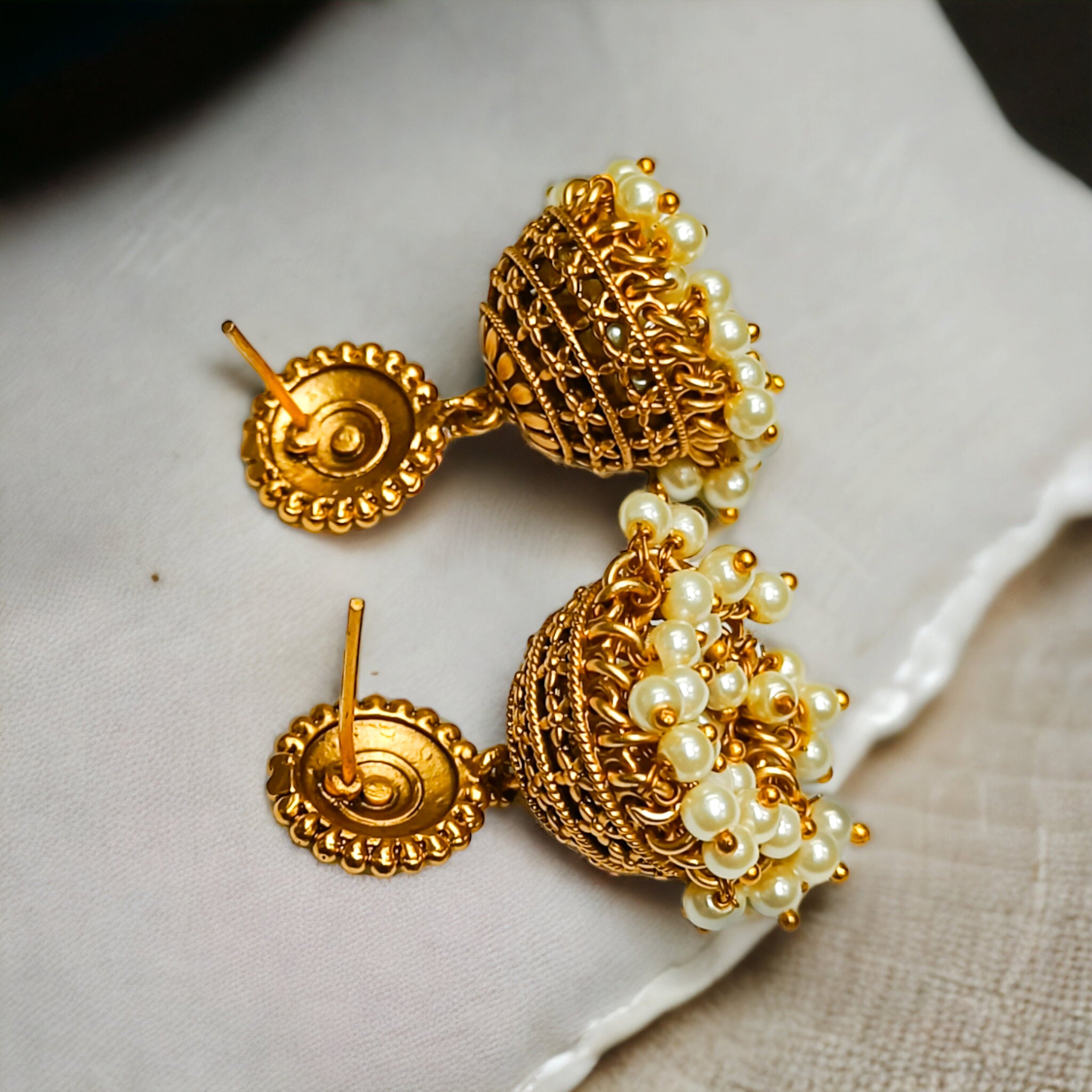 FW 18K Gold Plated Rajwadi Jhumka