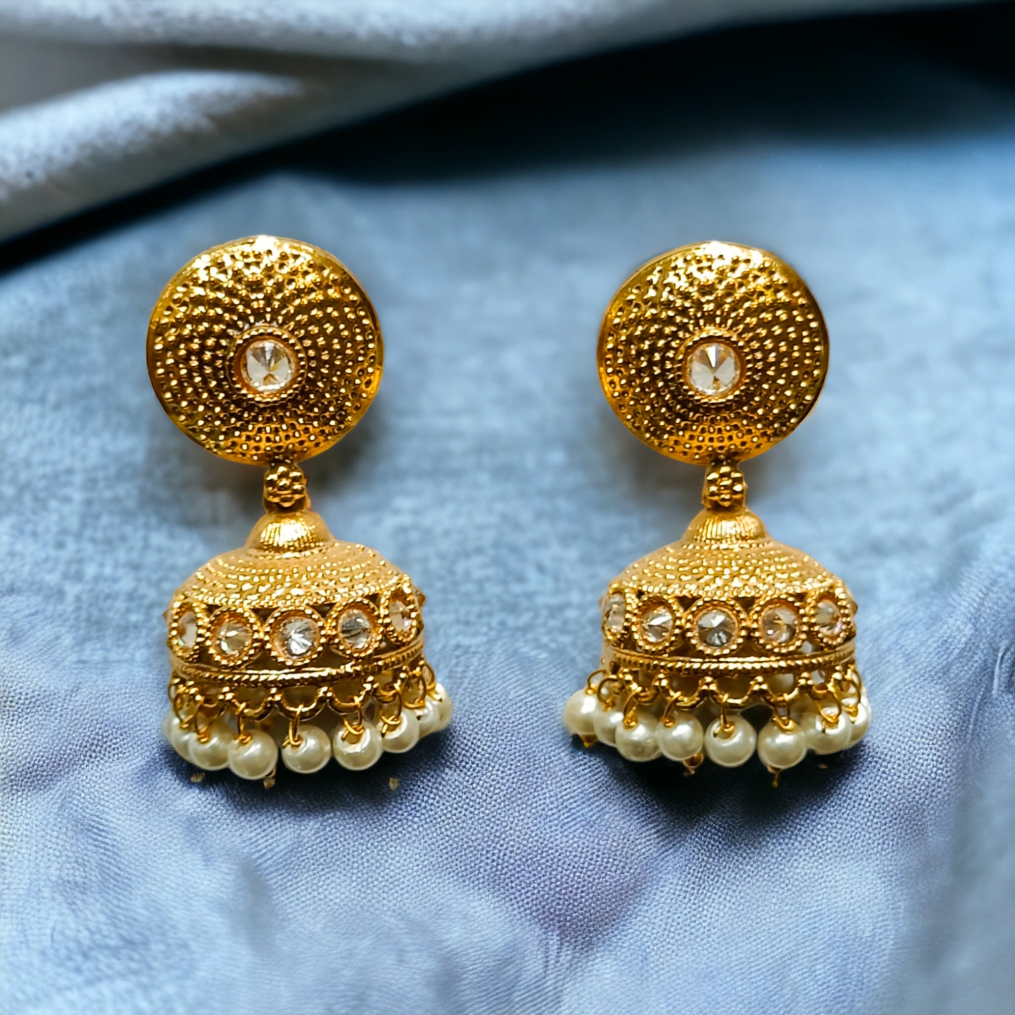 FW 18k Gold Plated Rajwadi Jhumka