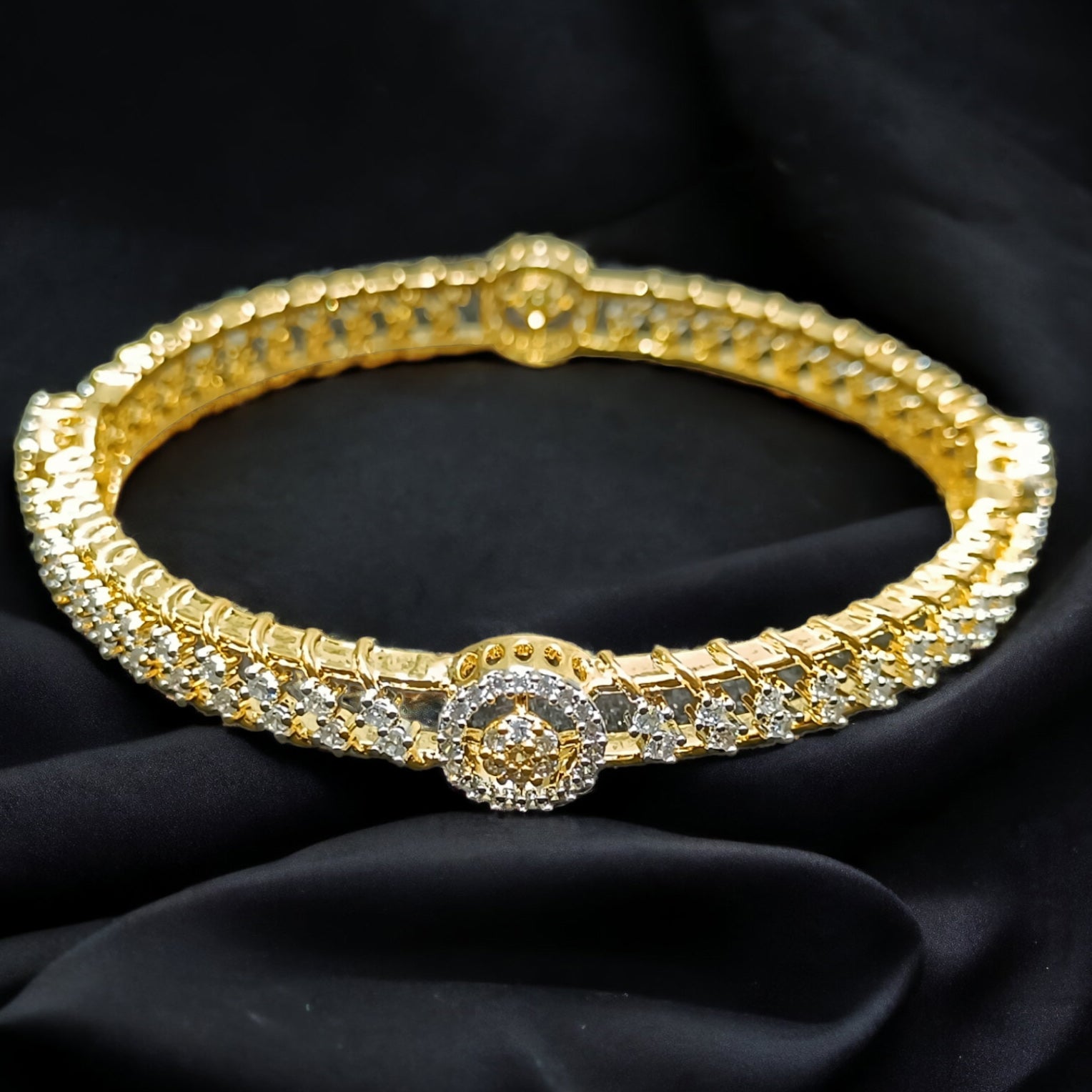 FW Premium Gold Plated 2 Ton A D Stone Bangles