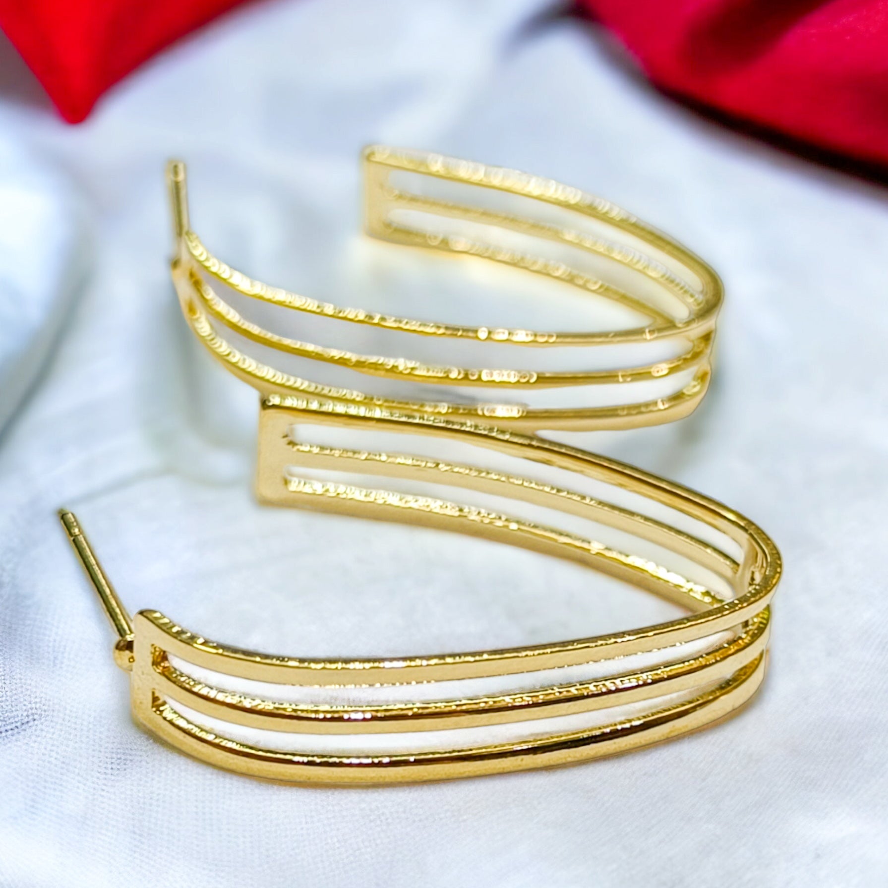 FW Gold Plated Hoops Western Earring