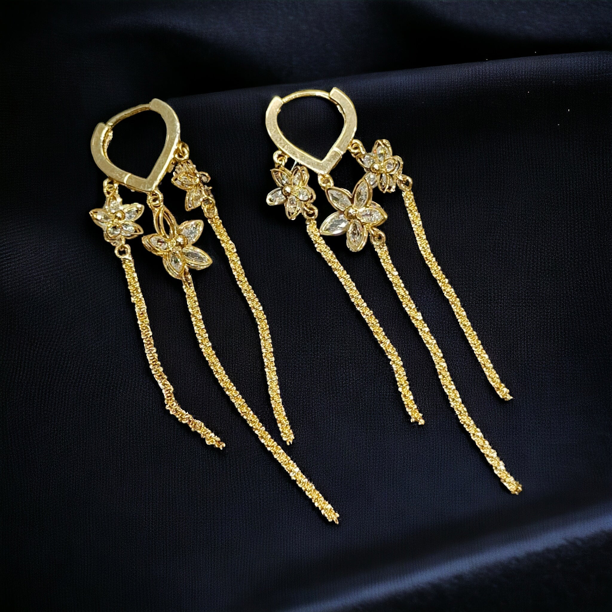 FW Gold Plated Dangling Western Earring