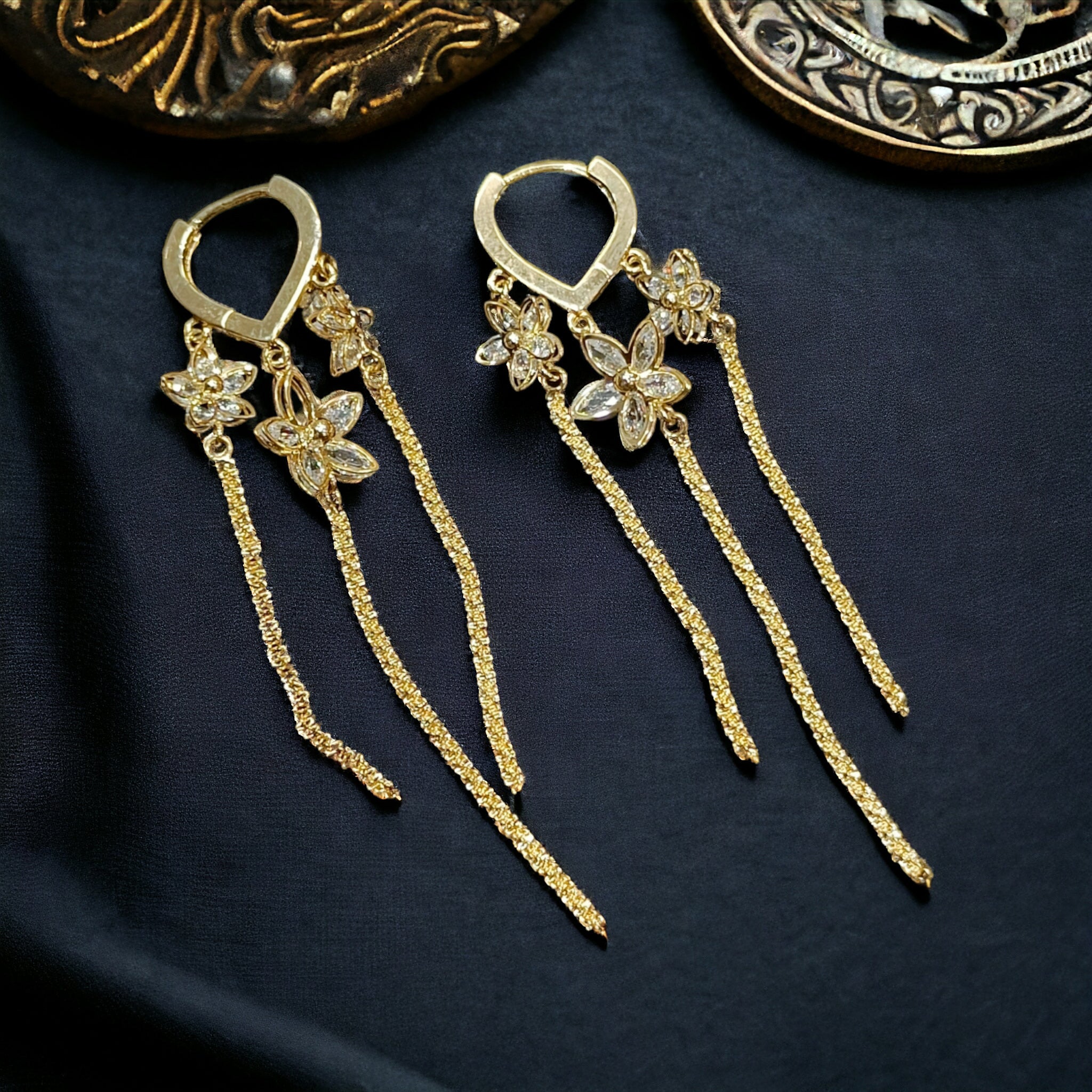 FW Gold Plated Dangling Western Earring