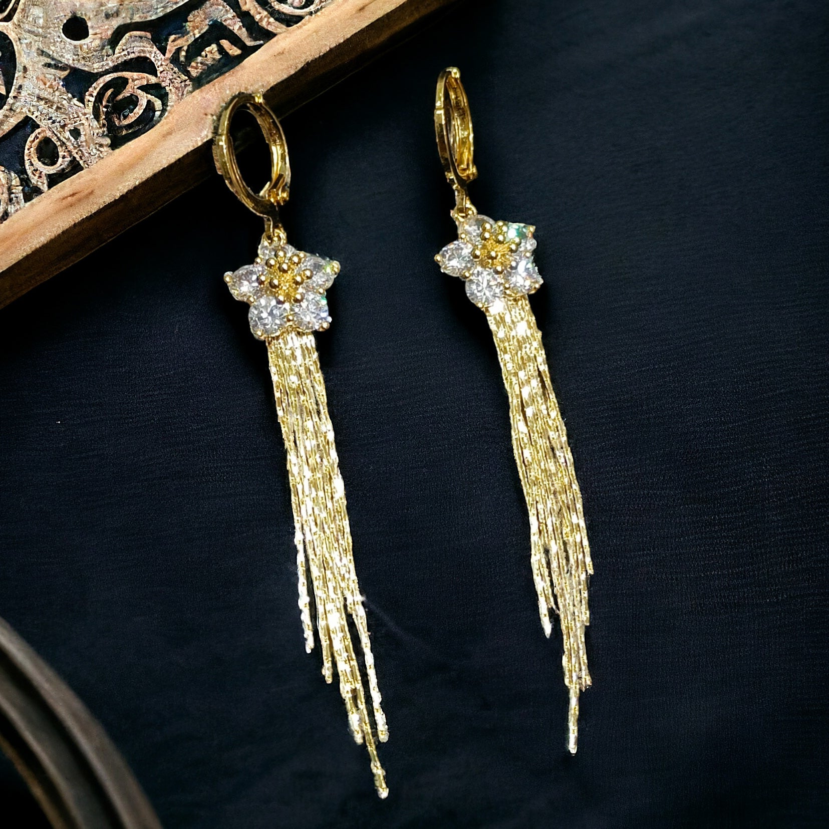 FW Gold Plated Dangling Western Earring