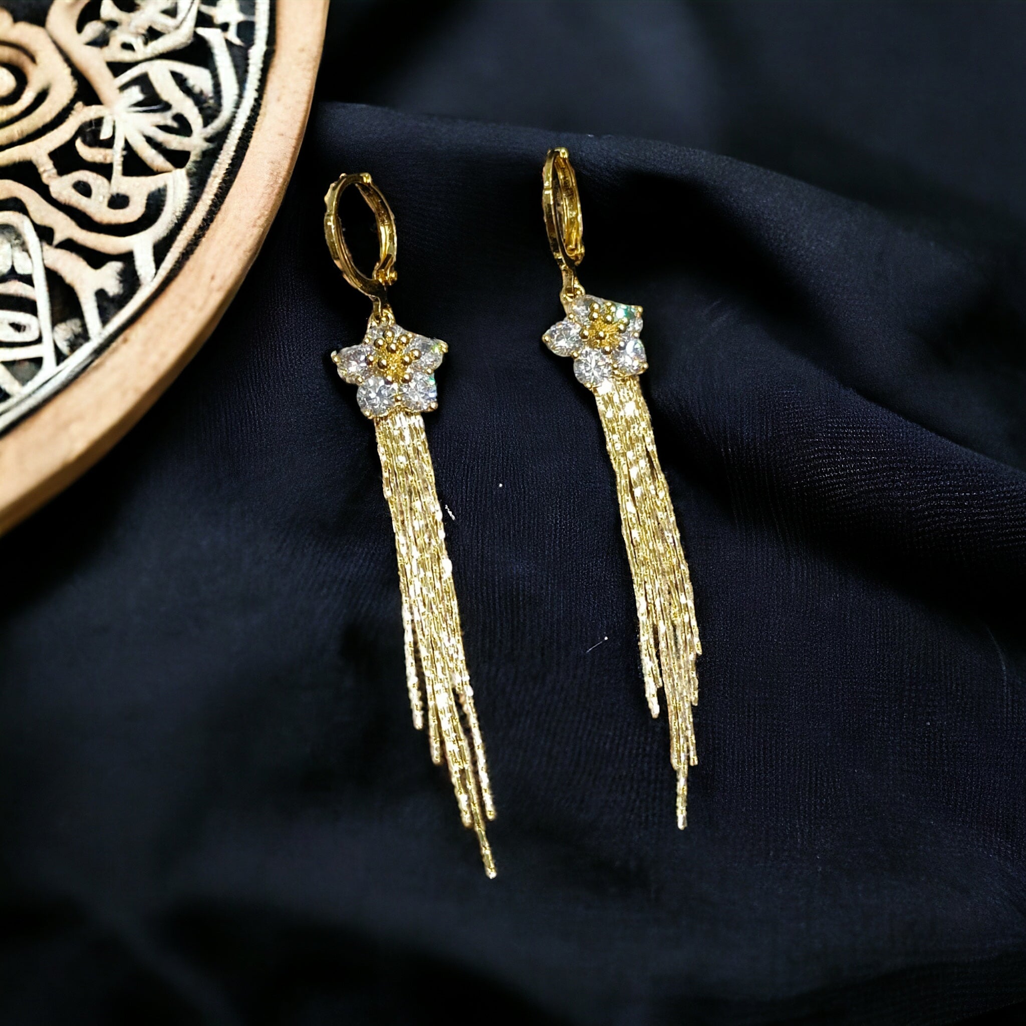 FW Gold Plated Dangling Western Earring