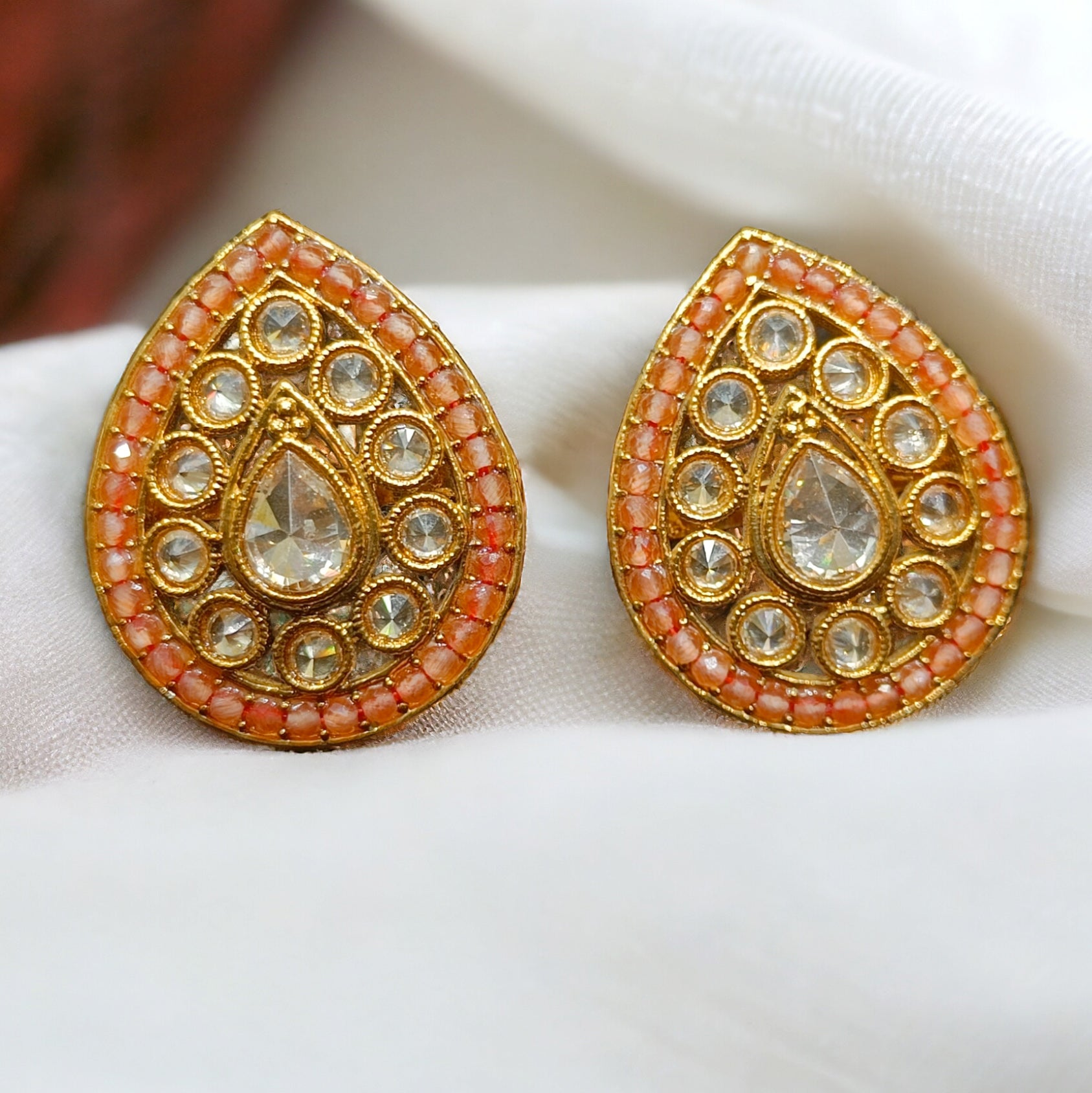 Gold Plated Kundan Studs