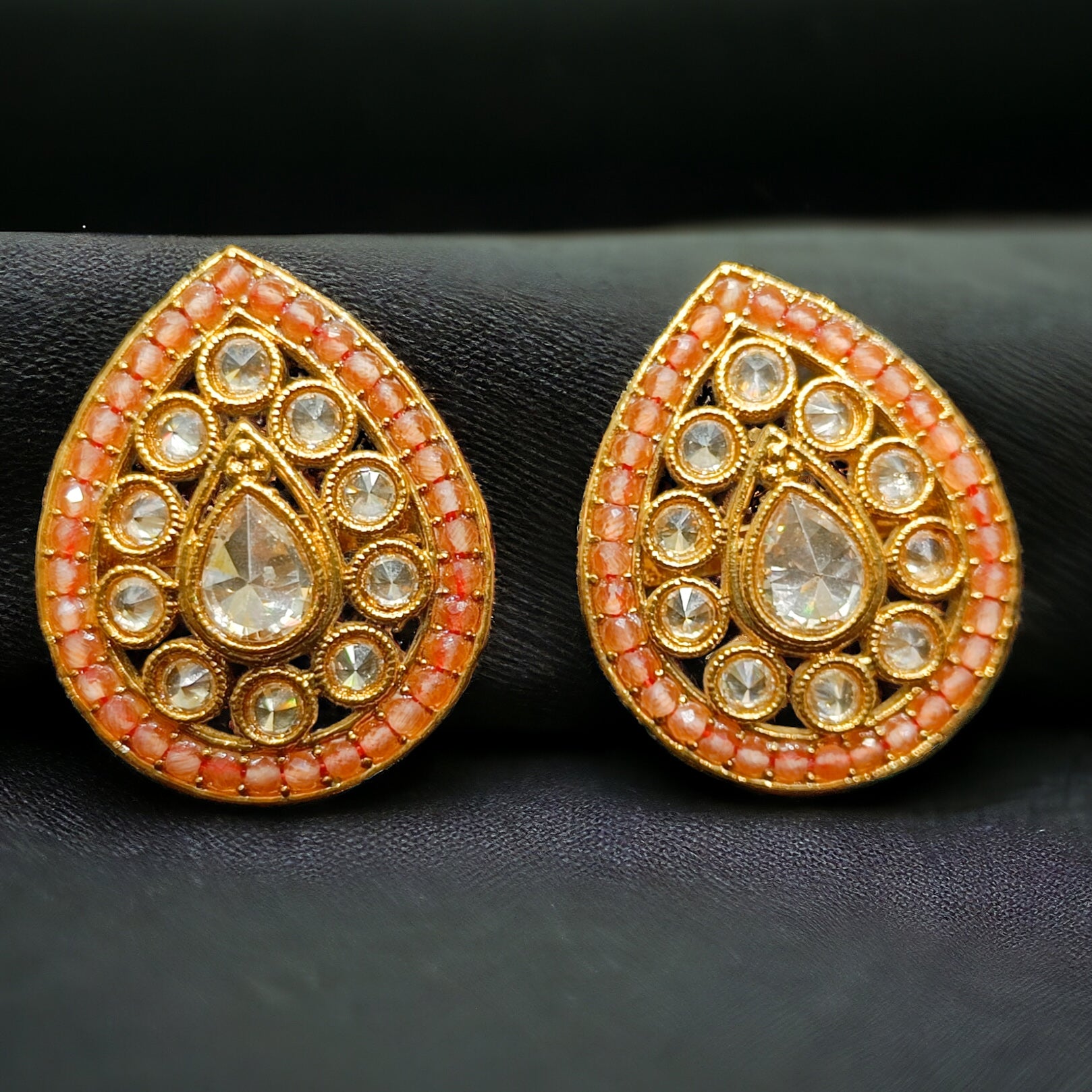 Gold Plated Kundan Studs