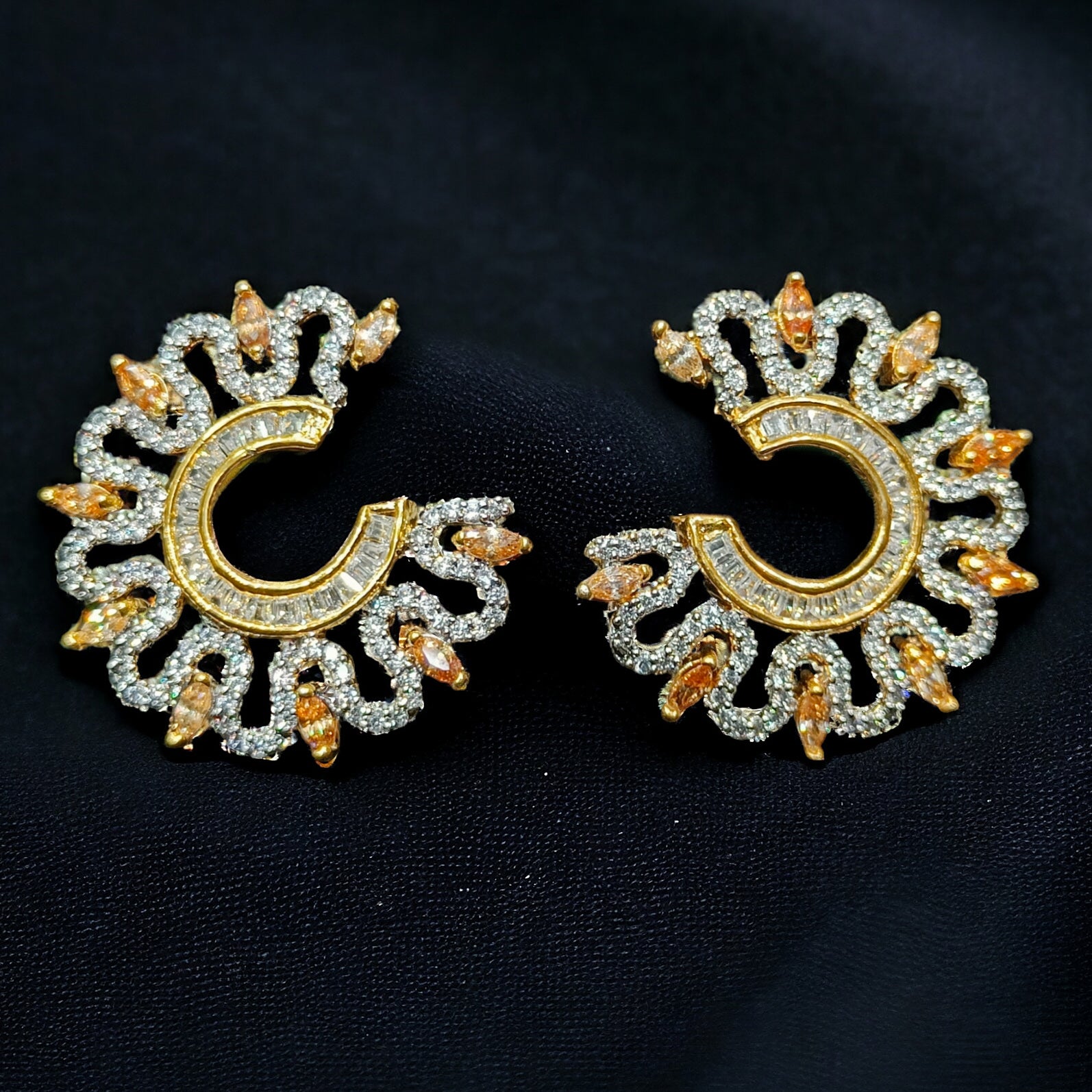 CZ Gold Plated Voguish Studs