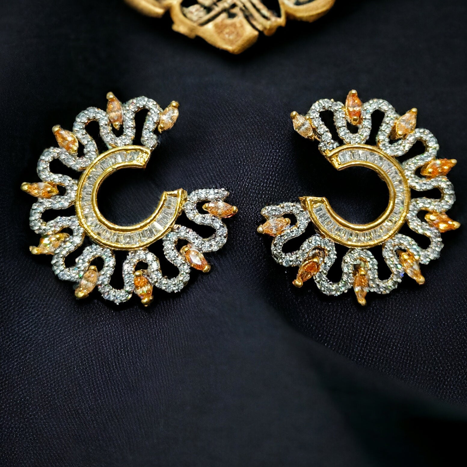 CZ Gold Plated Voguish Studs