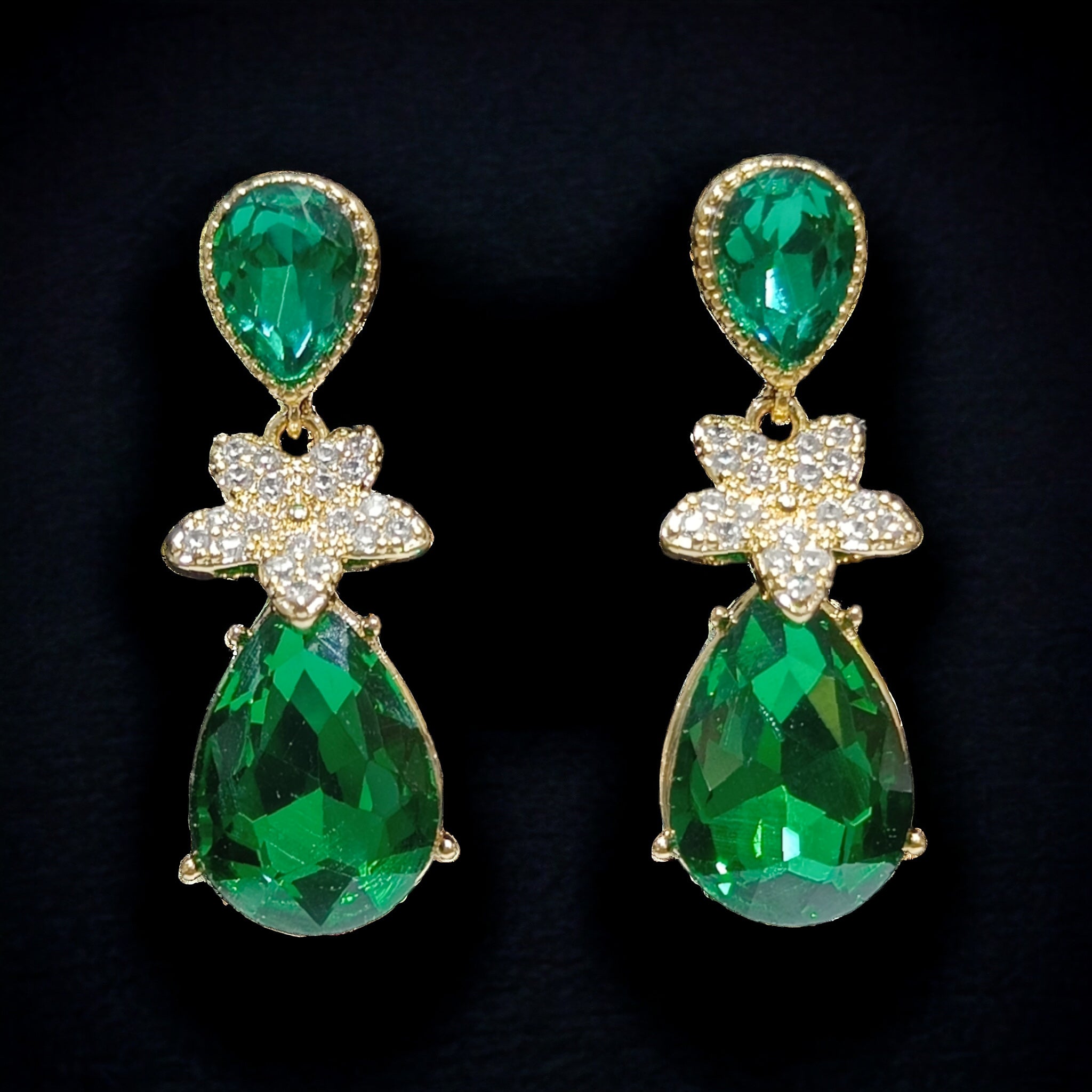 FW Green Stone Western Earring