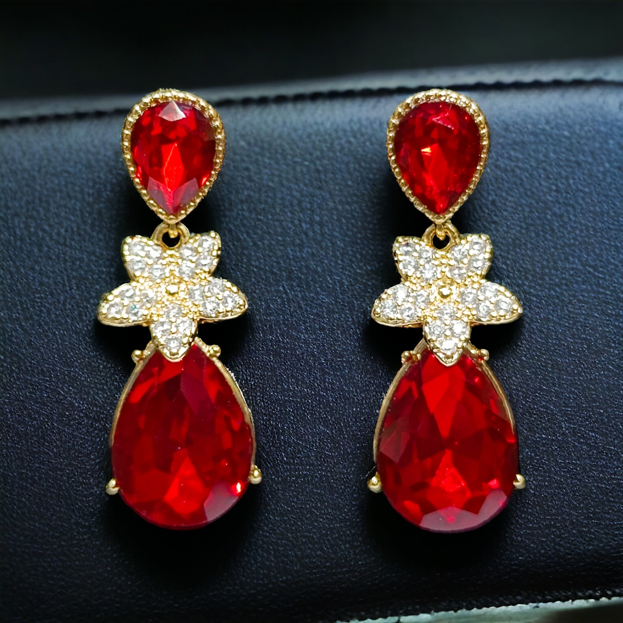 FW Red Stone Western Earring