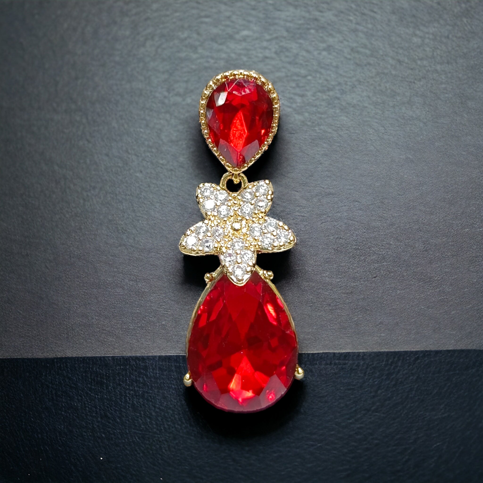 FW Red Stone Western Earring