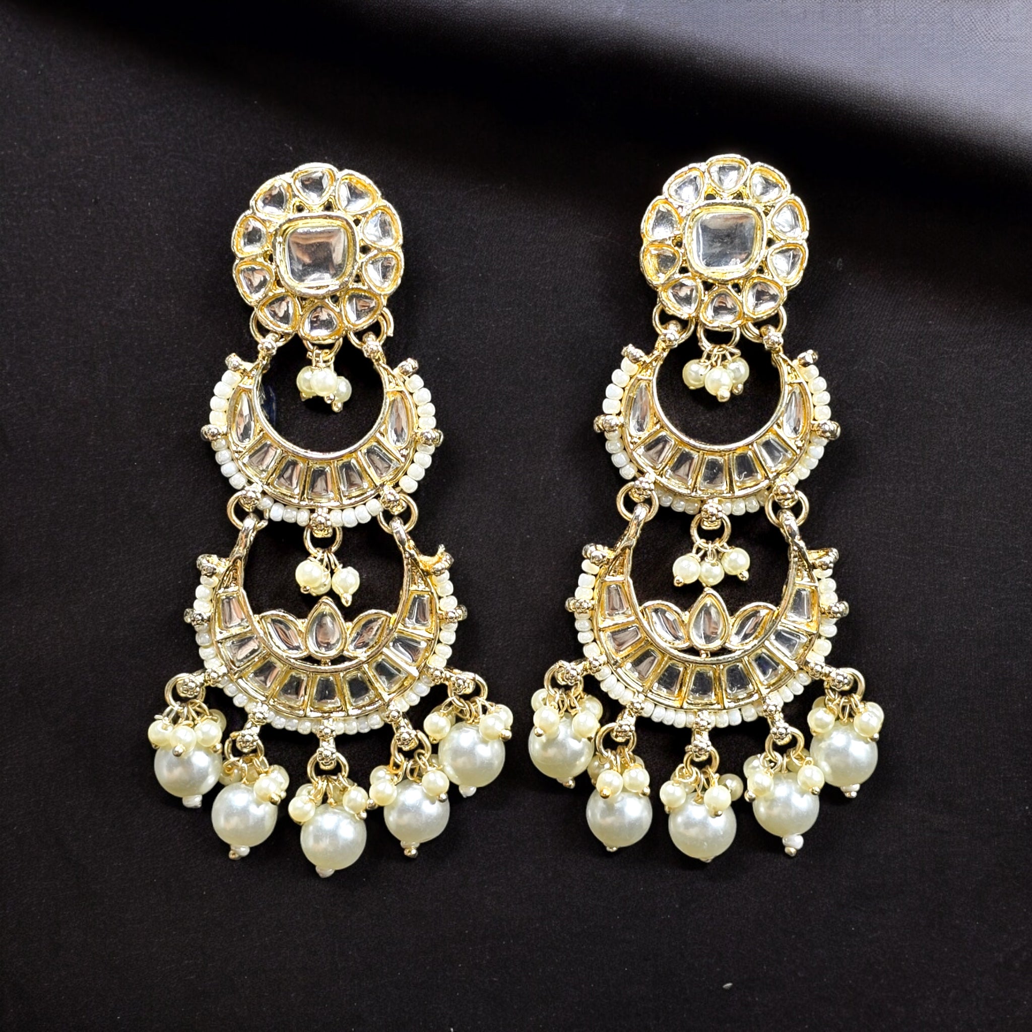 White Colour Indo-Western Earring