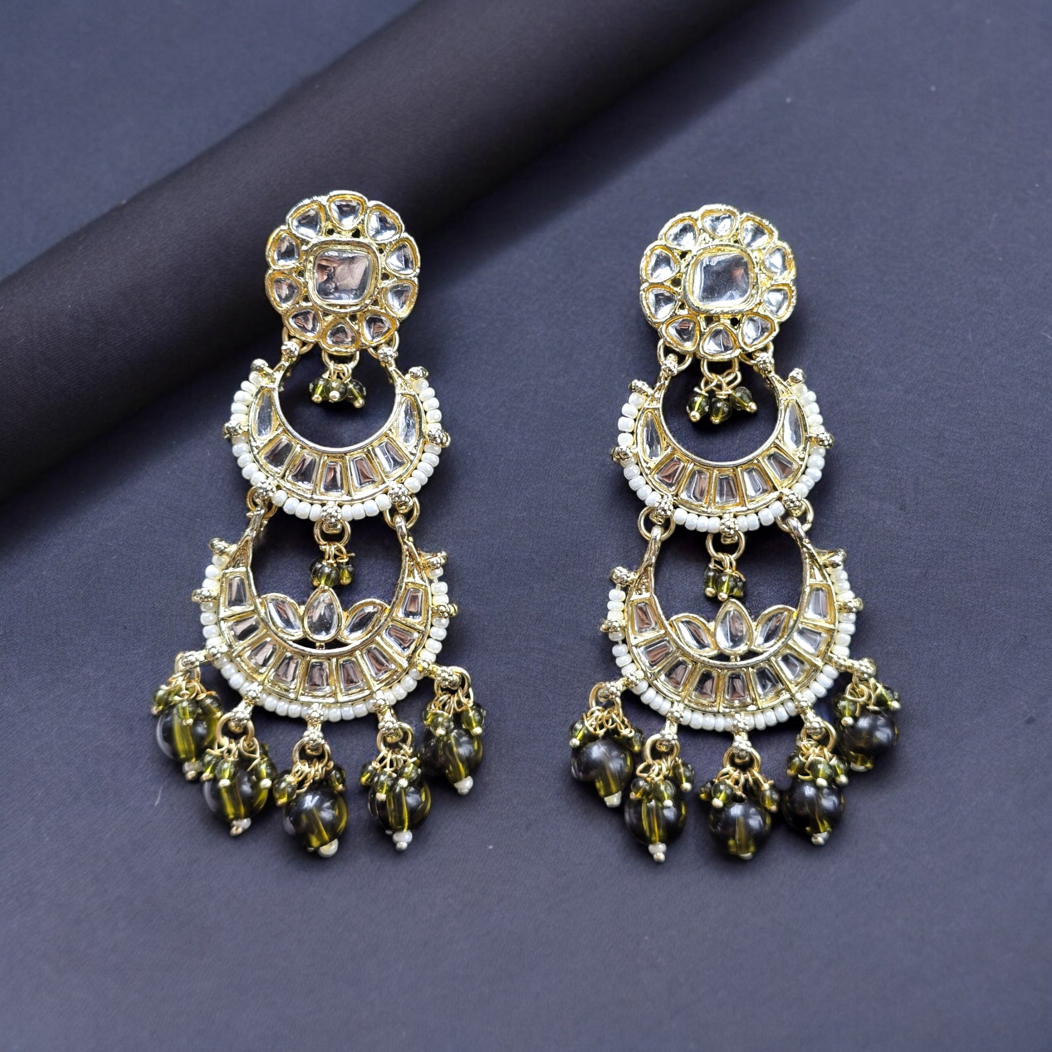 Mehendi Colour Indo-Western Earring