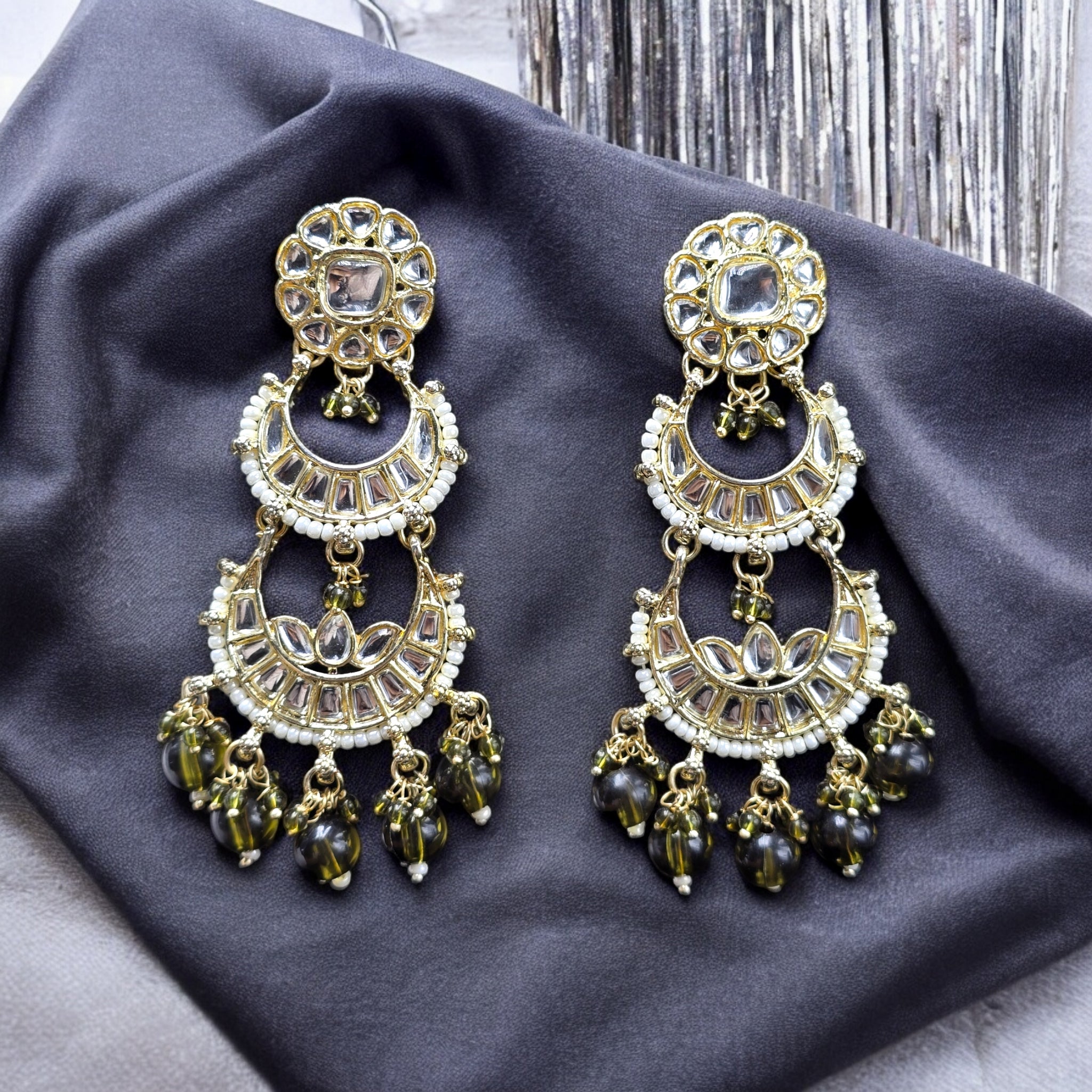 Mehendi Colour Indo-Western Earring