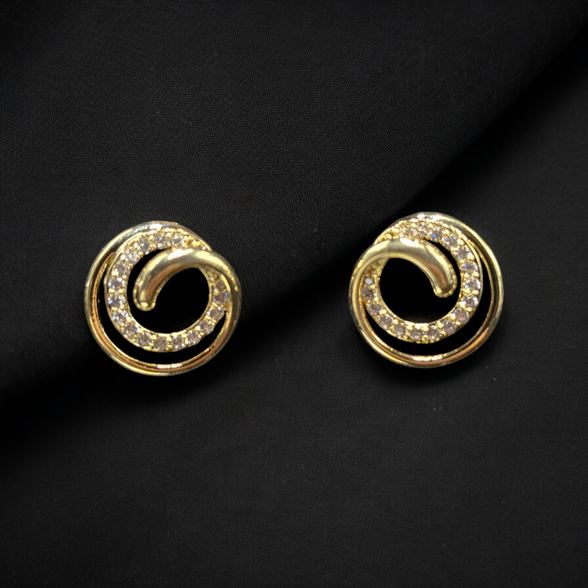 Gold Plated Zirconia Studs