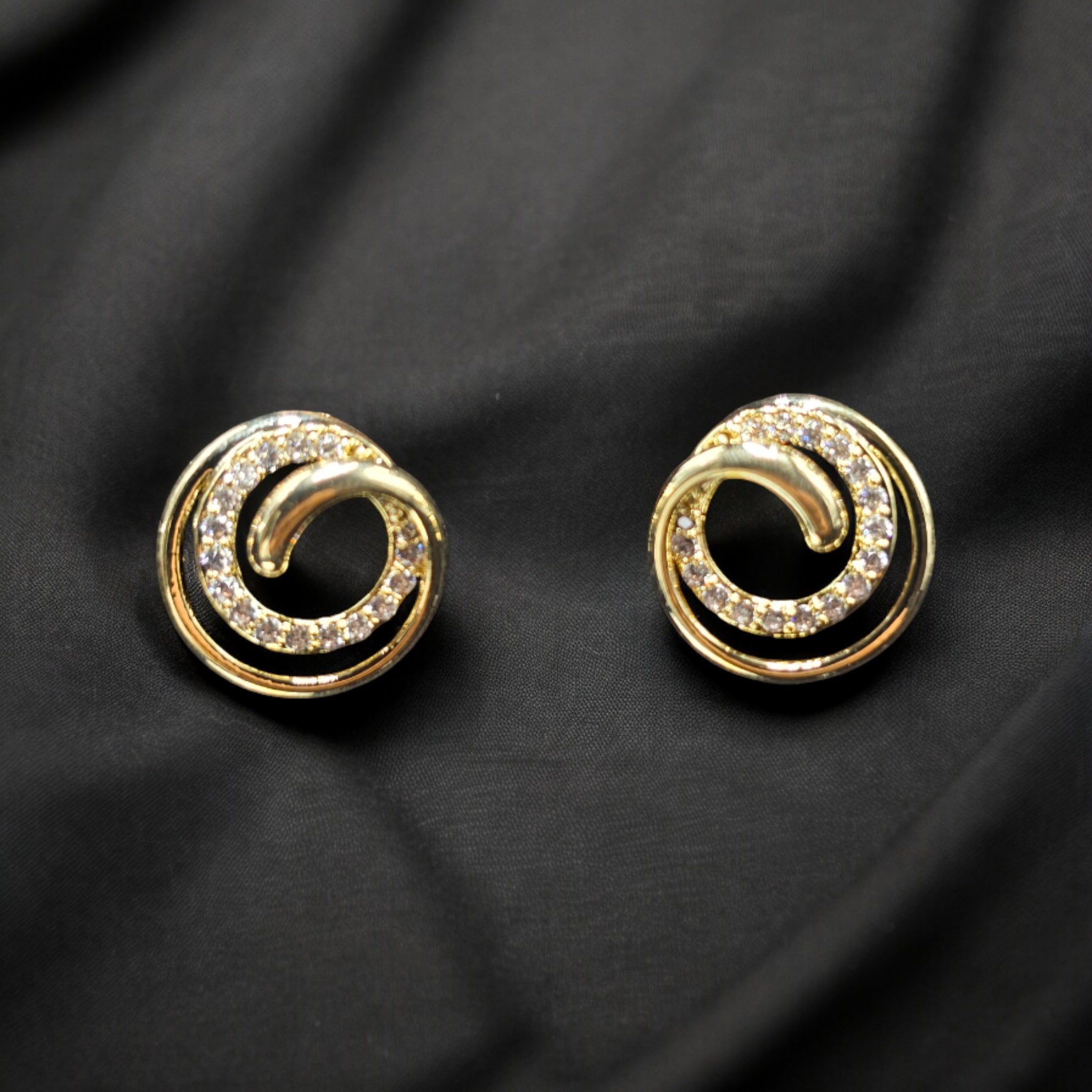 Gold Plated Zirconia Studs