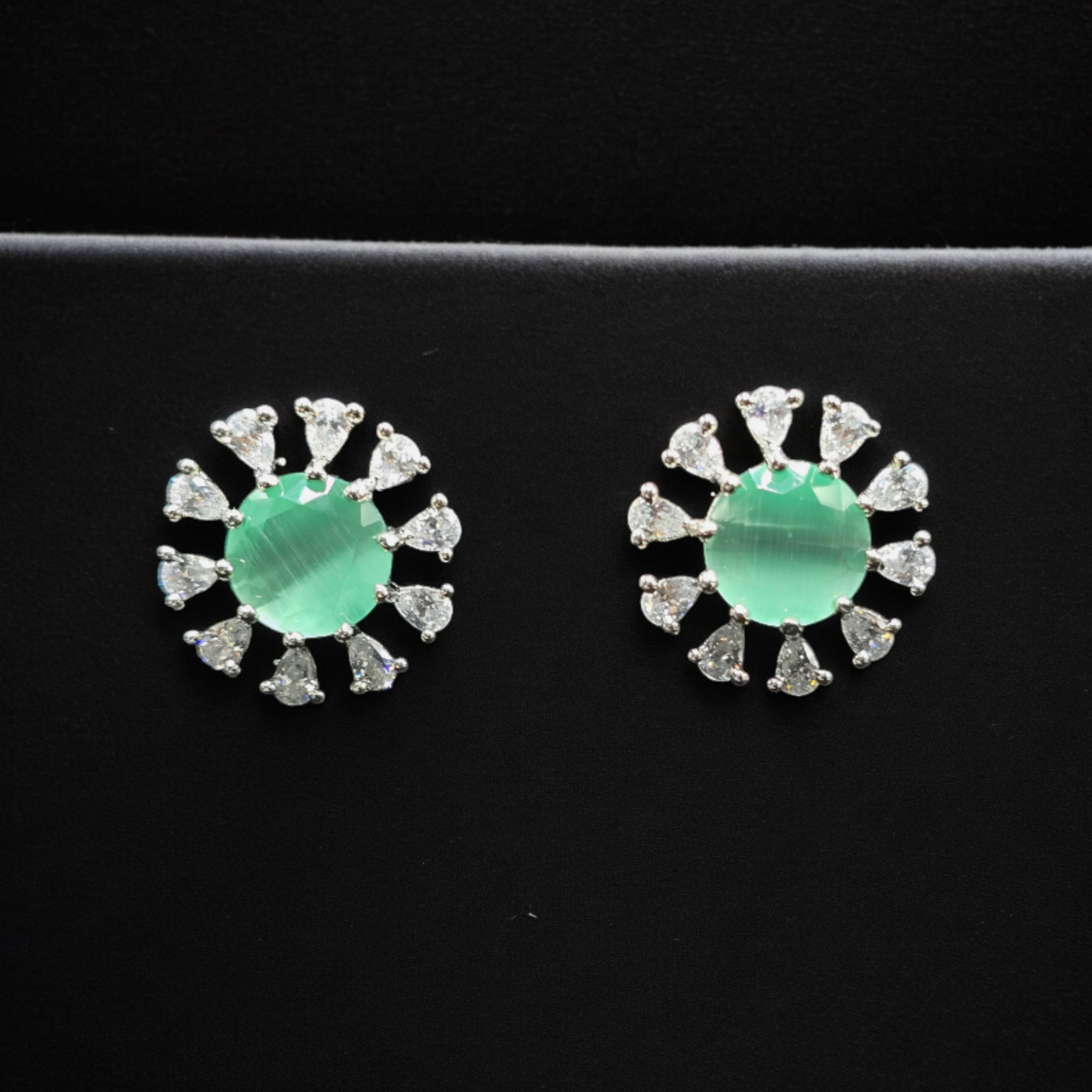 FW CZ Stone Pastel Green Studs