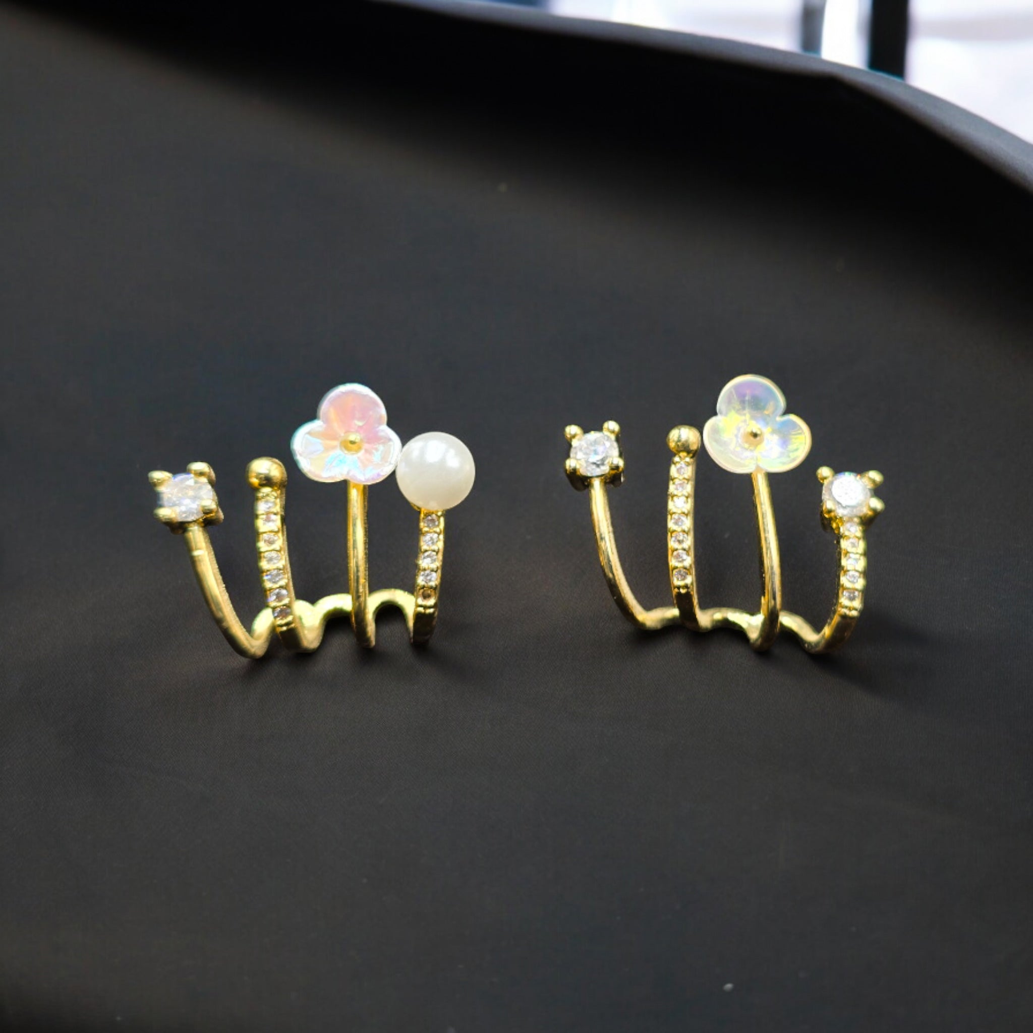 Gold Plated Trident Voguish Studs