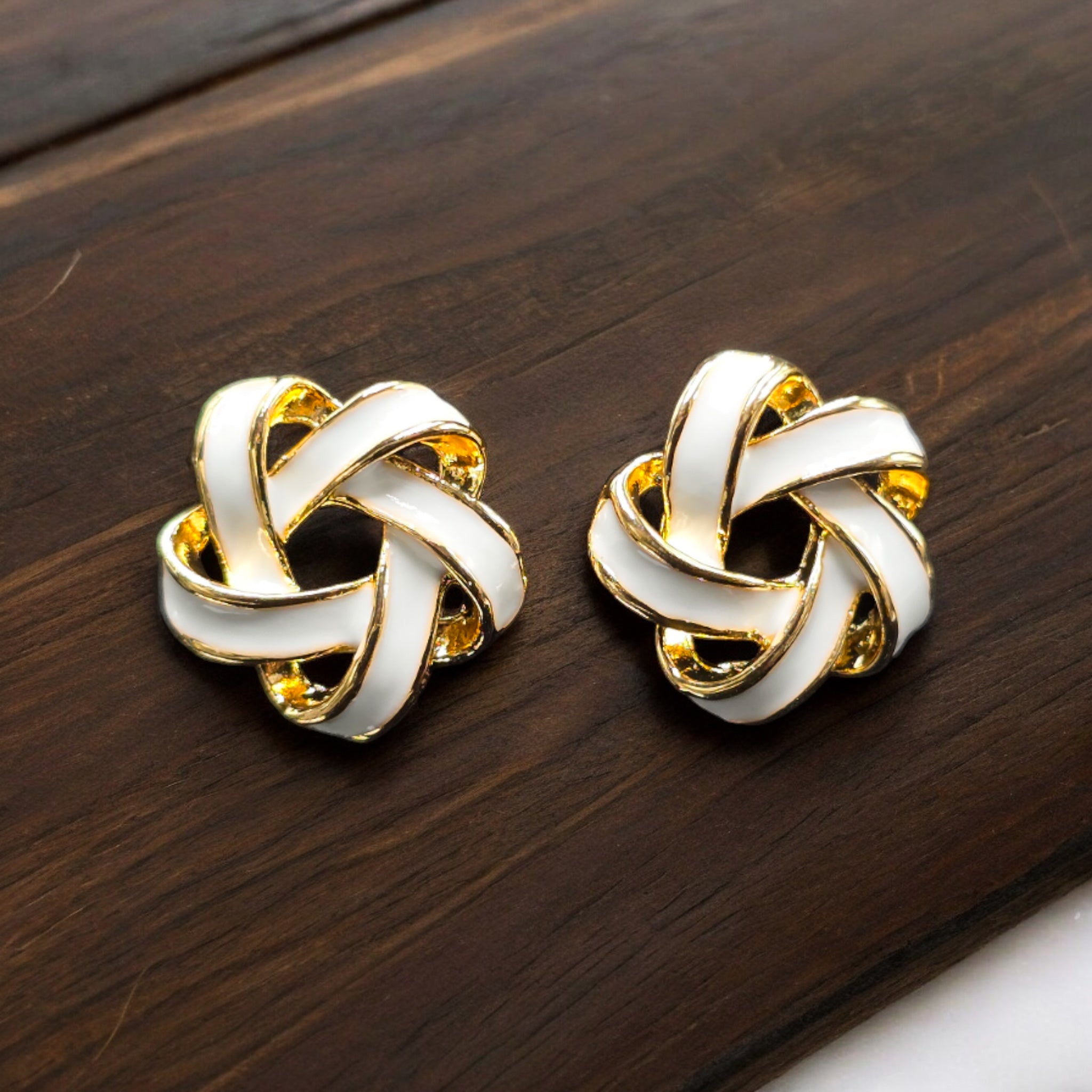 FW White Voguish Studs