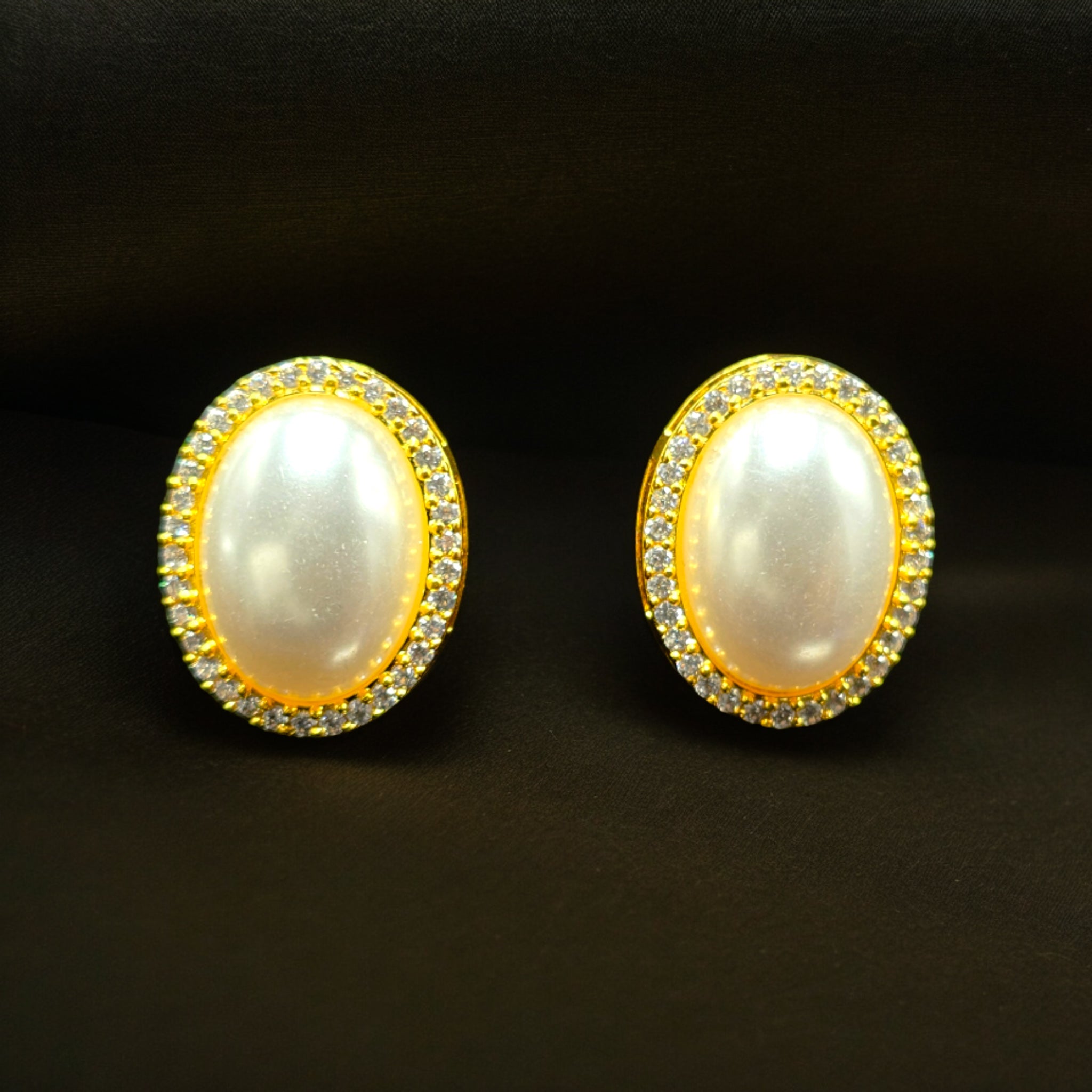 FW Gold Plated Pearl Studs