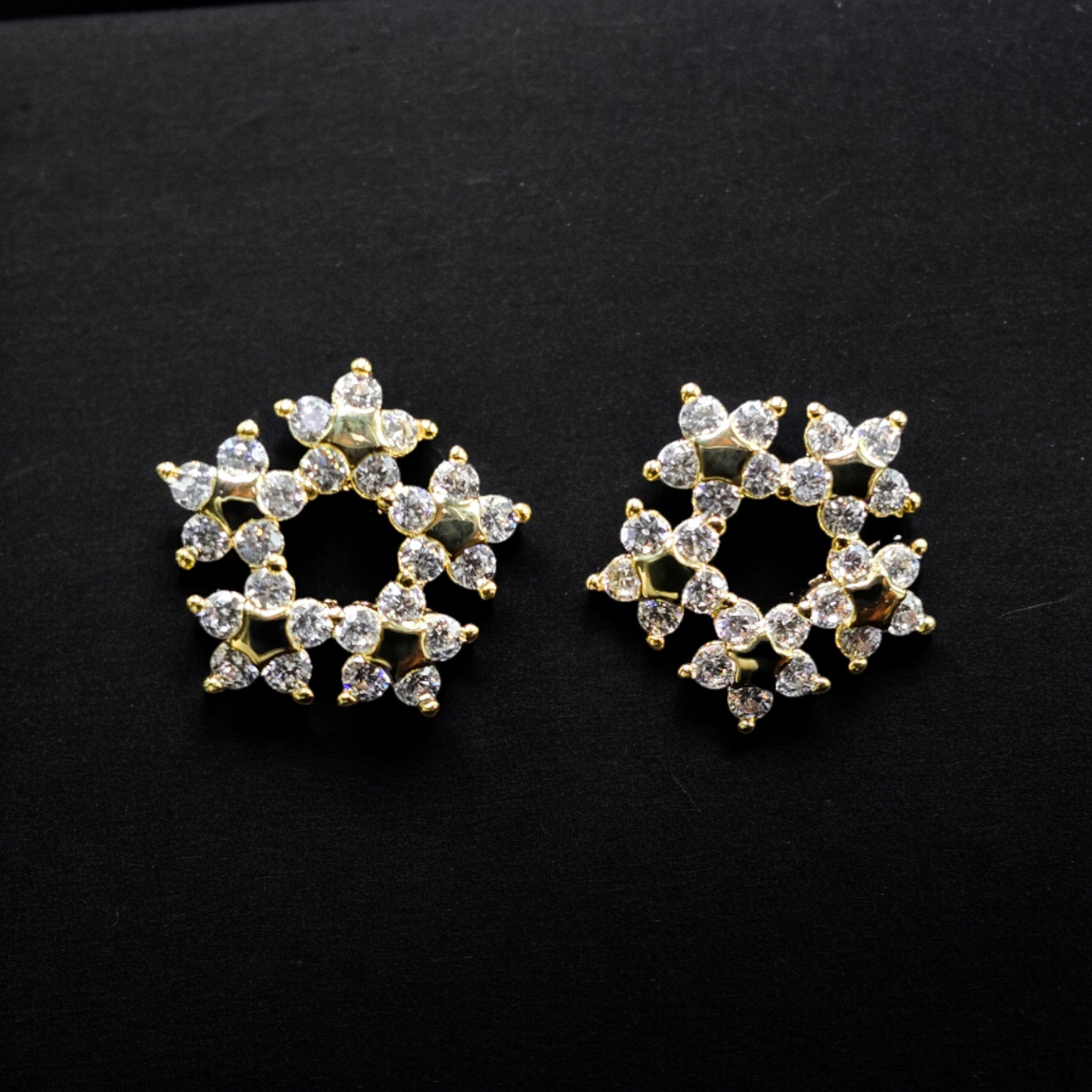 FW Gold Plated Zirconia Studs