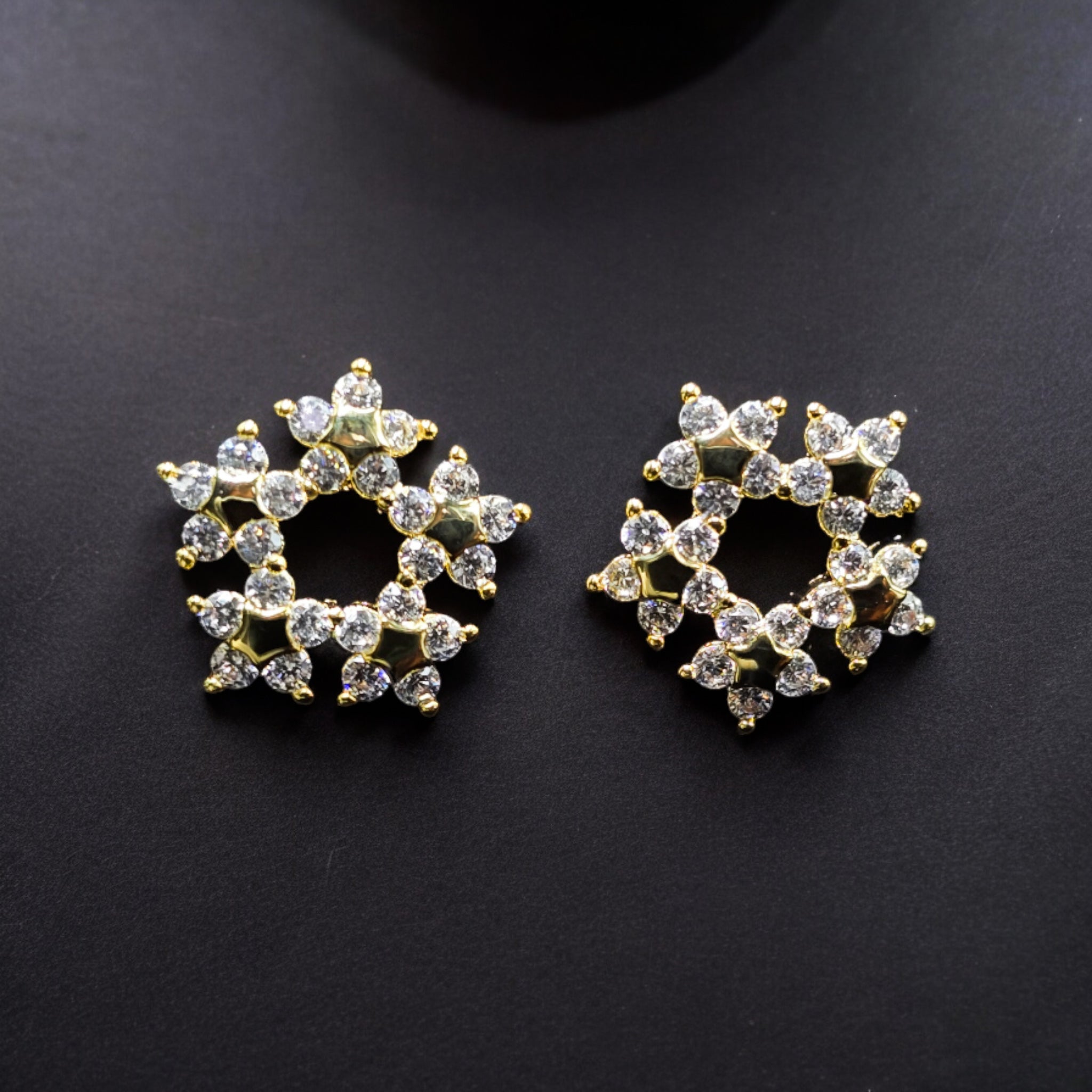 FW Gold Plated Zirconia Studs