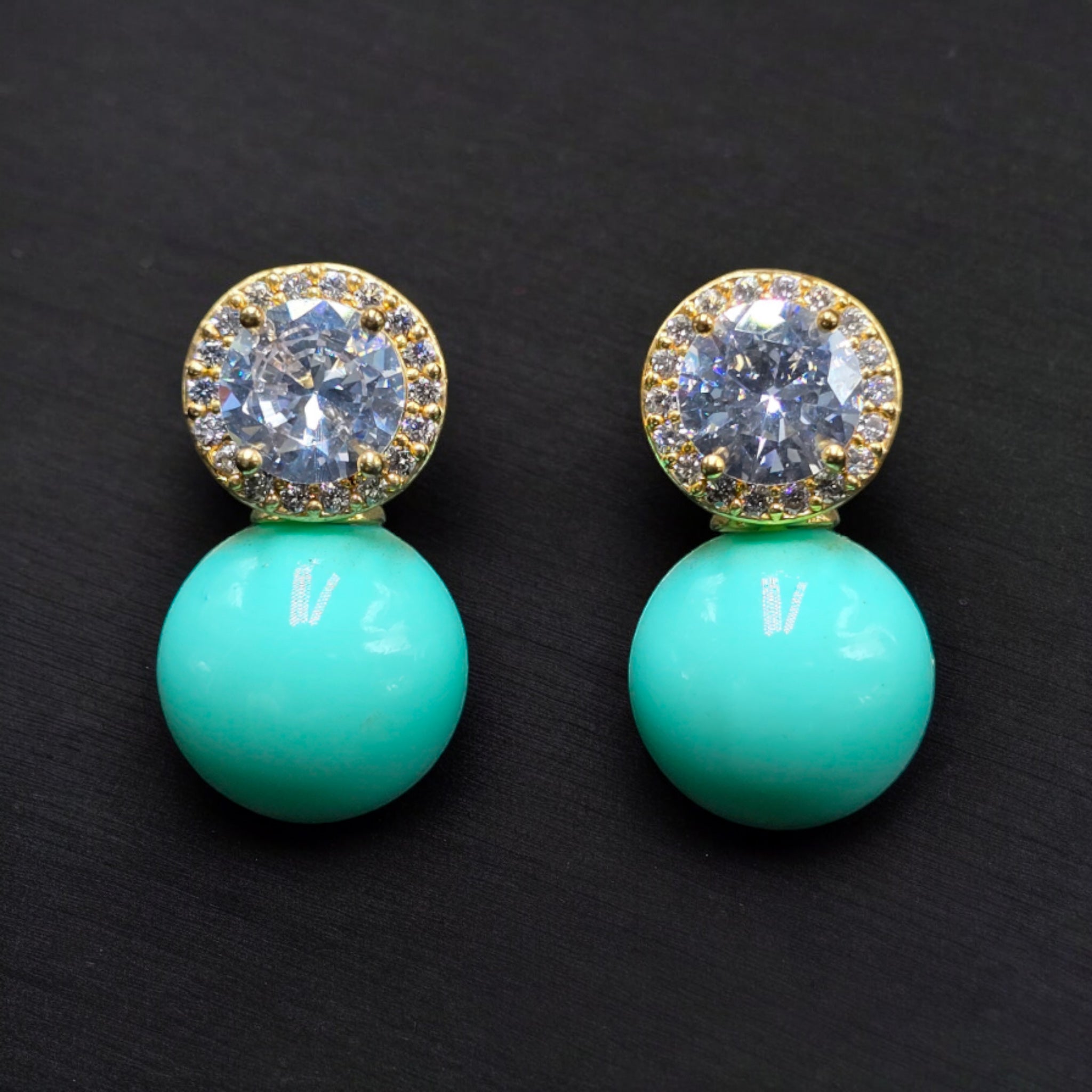 FW Blue Pearl CZ Studs