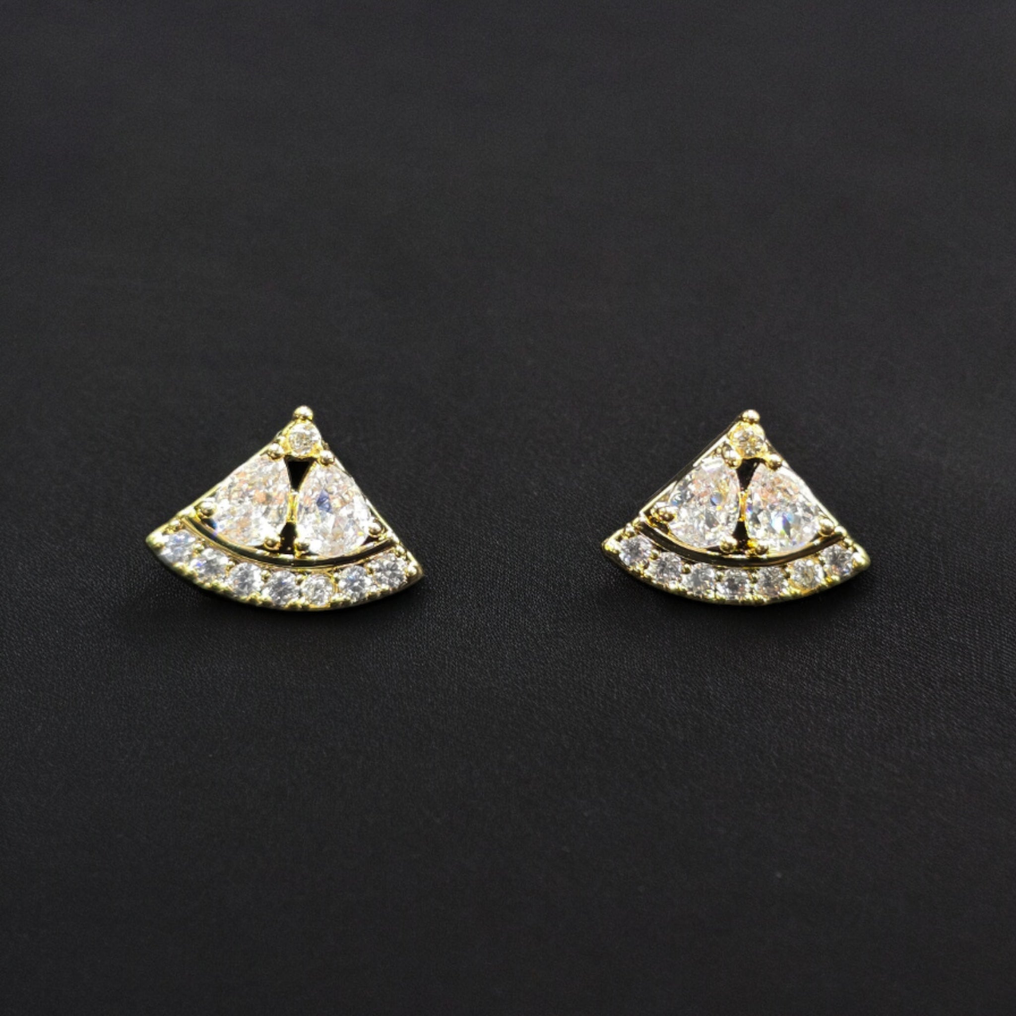 FW Gold Plated Zirconia Studs