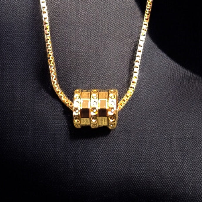 FW Gold Plated AD Chain Pendant