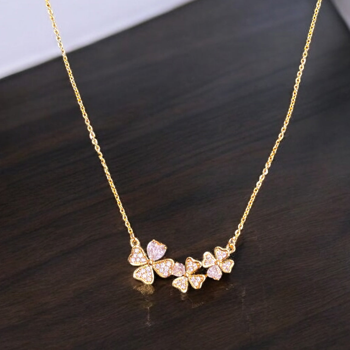 FW Gold Plated AD Chain Pendant