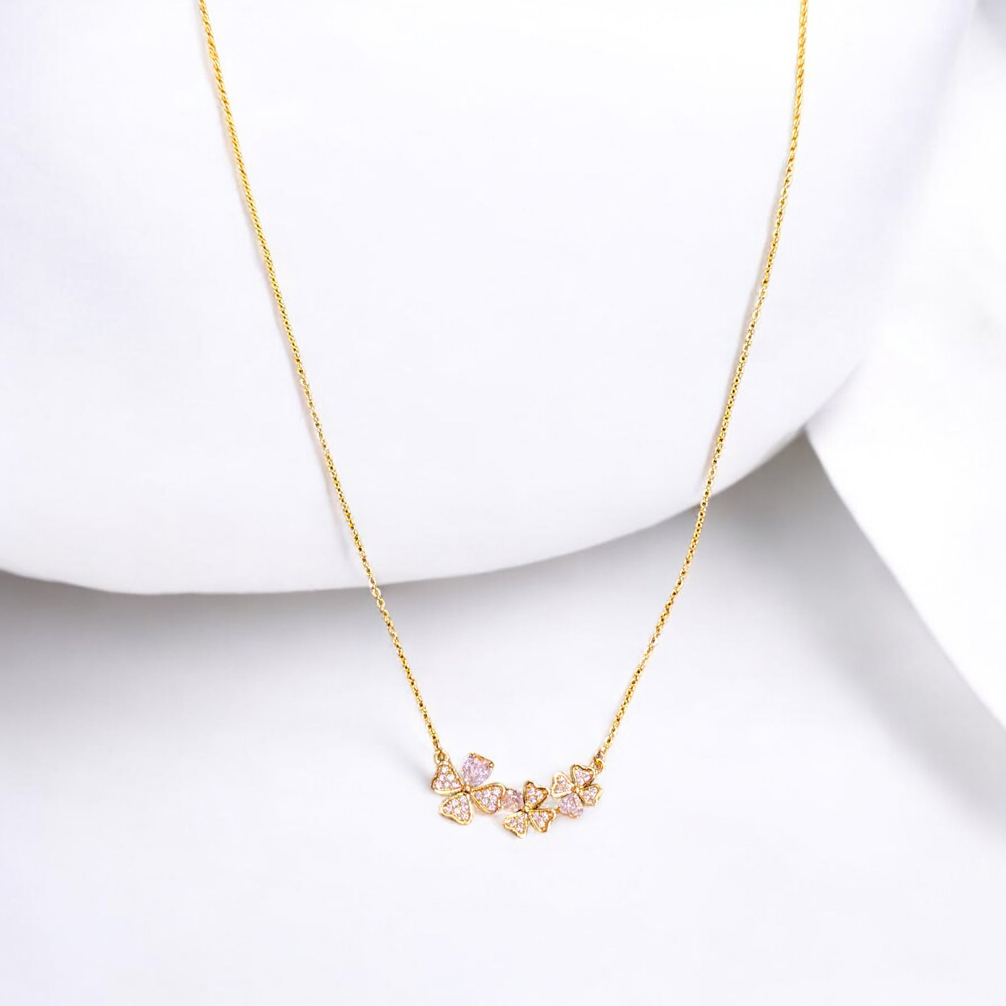 FW Gold Plated AD Chain Pendant