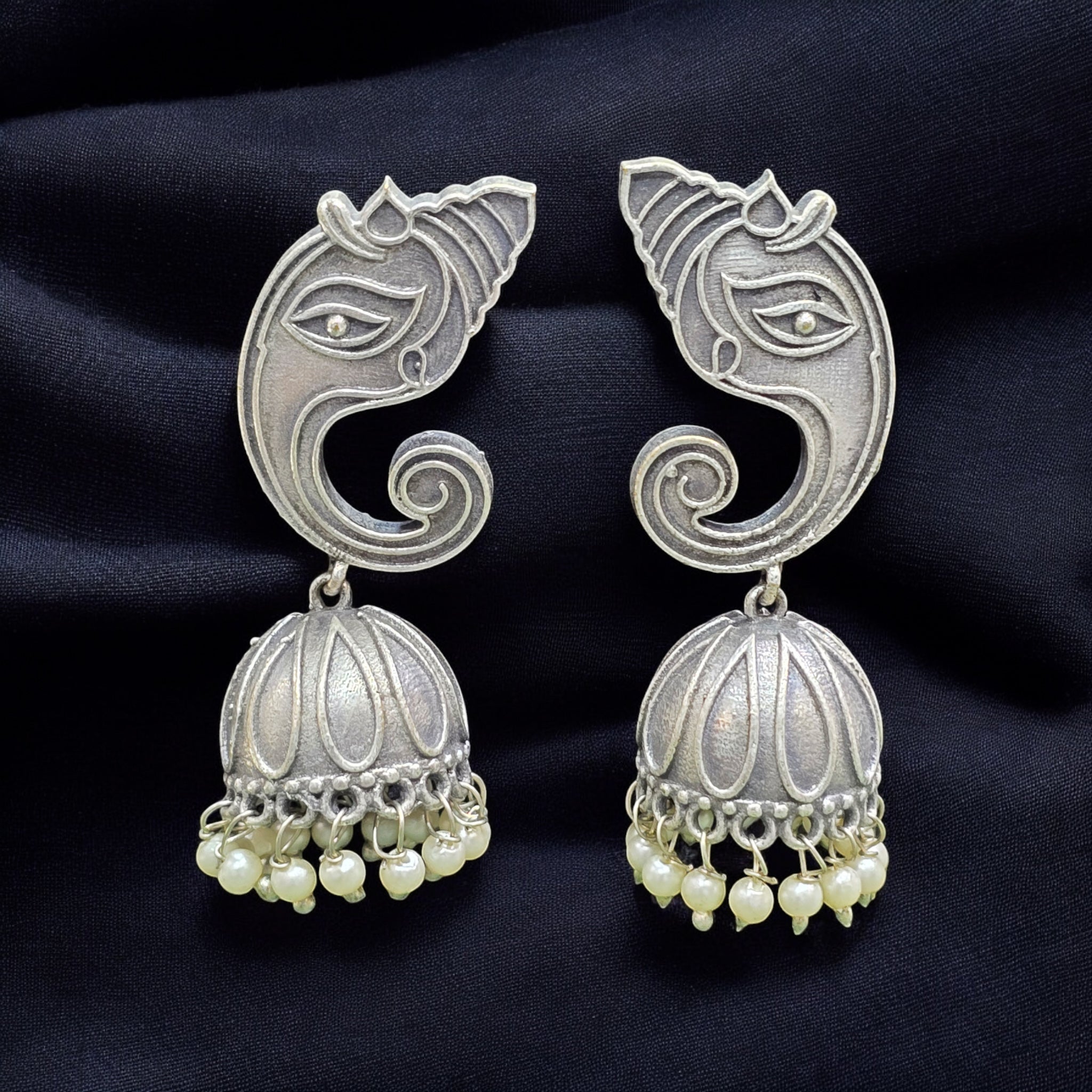 FW Ganapati Oxidized Earring