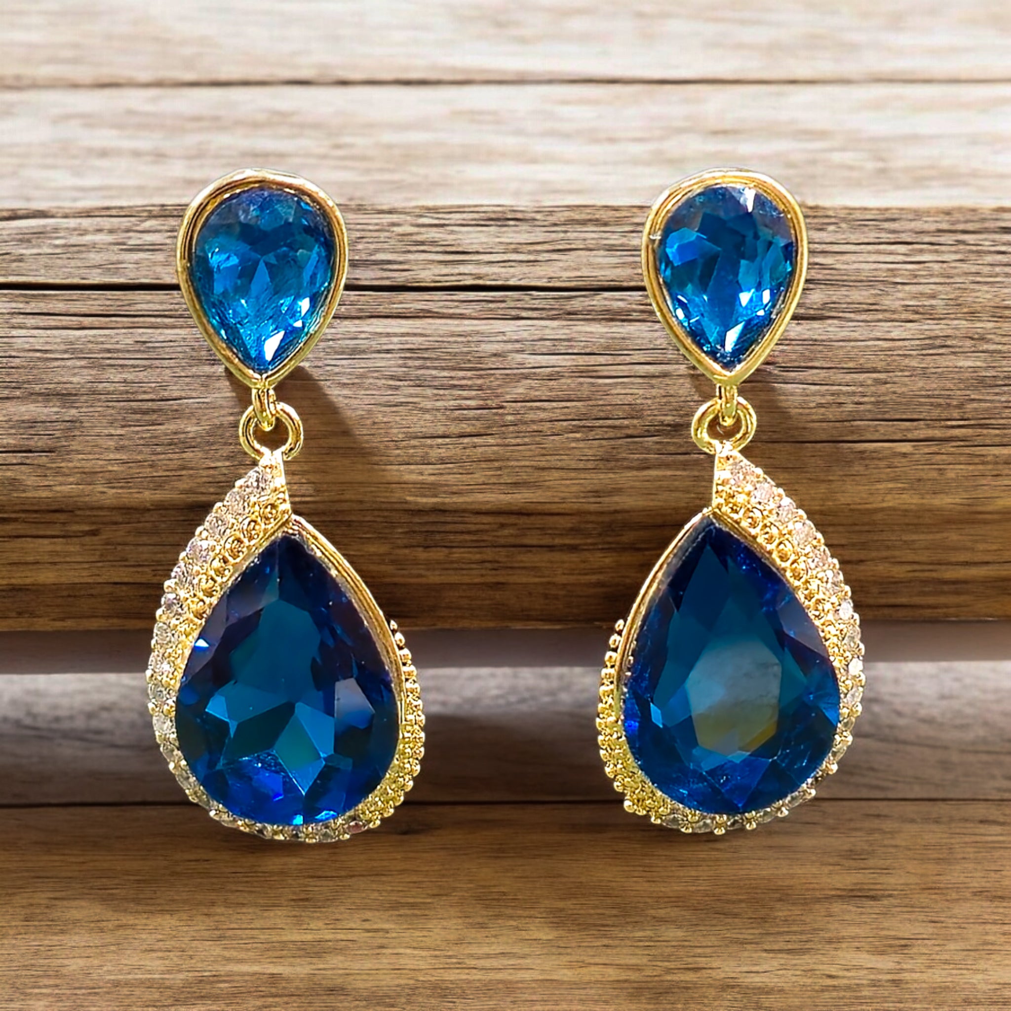 FW Blue Dangling AD Earring