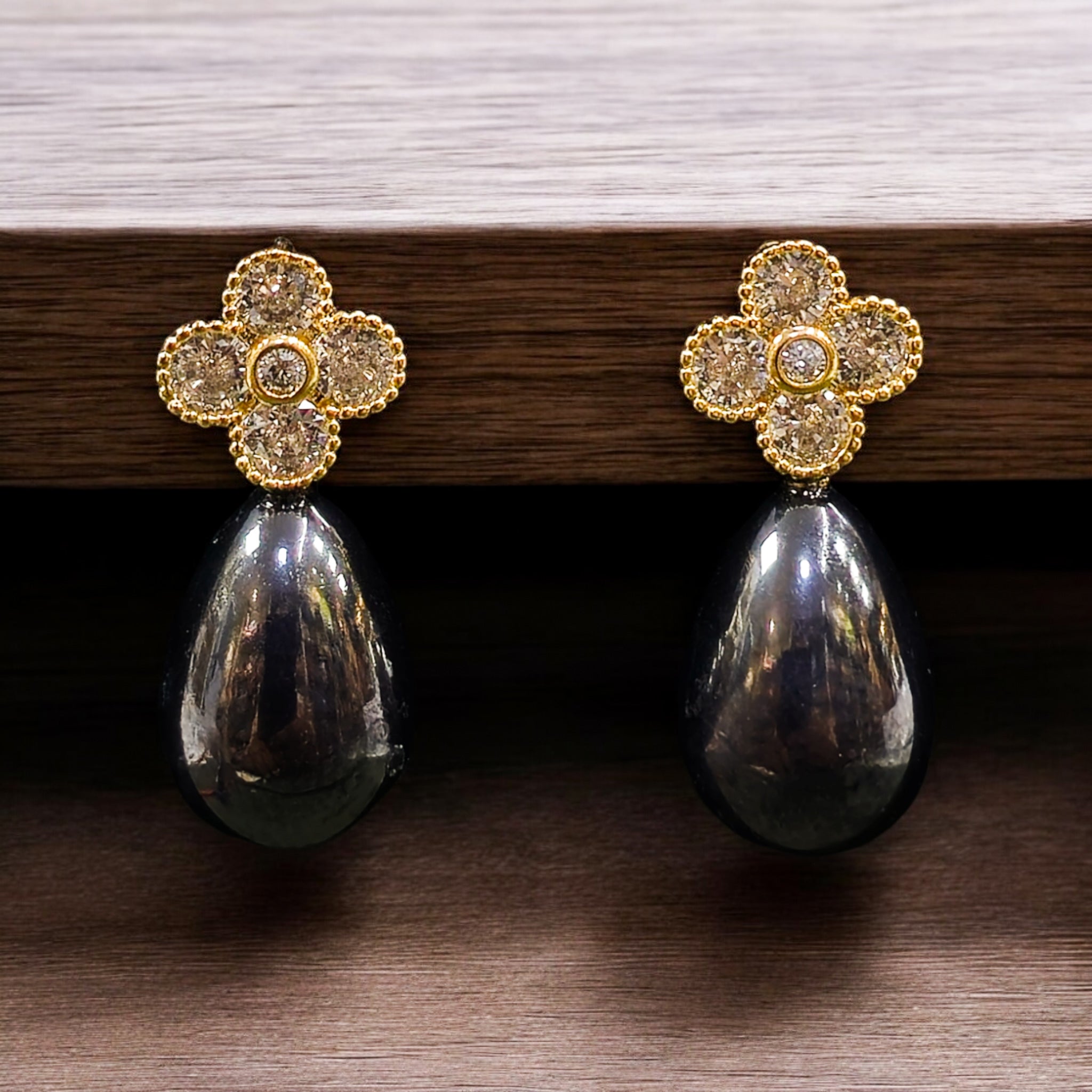 FW Black Pearl AD Earring