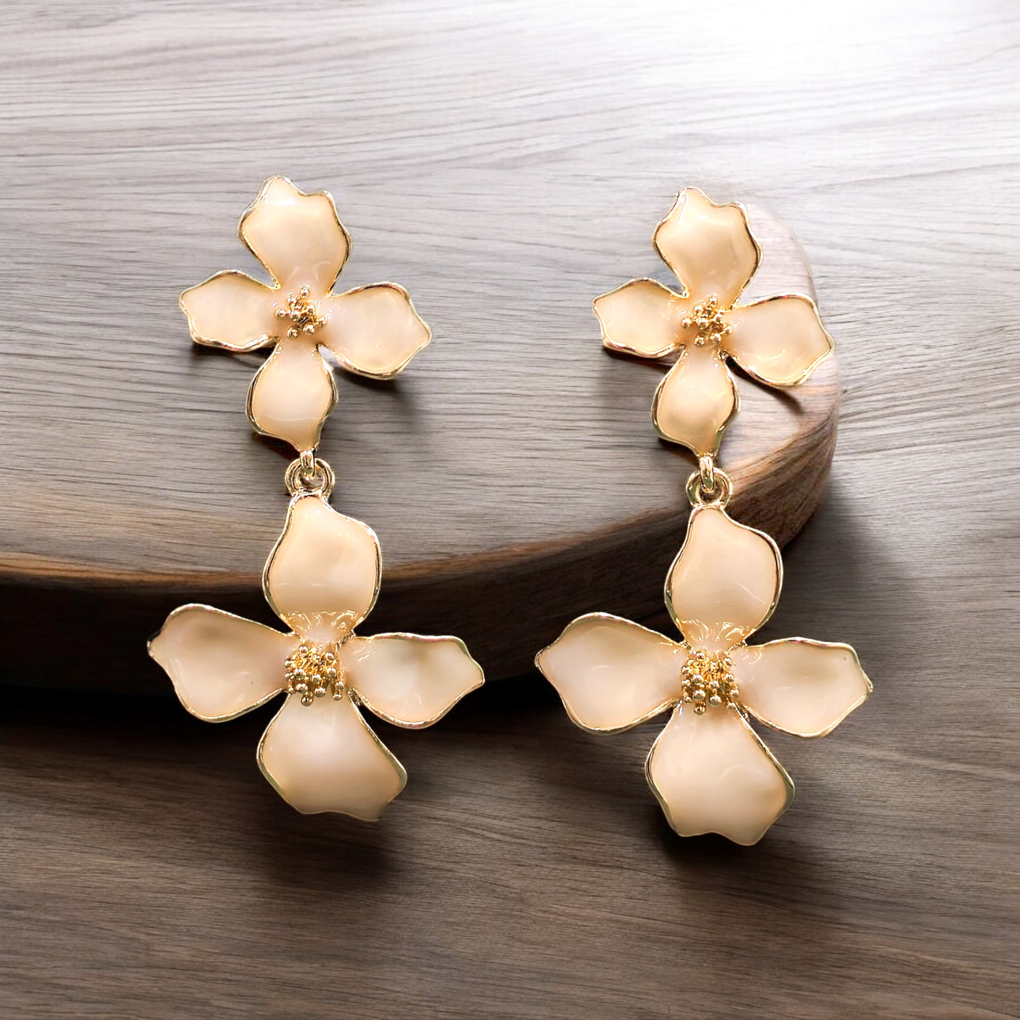 FW Peach Flower Earring