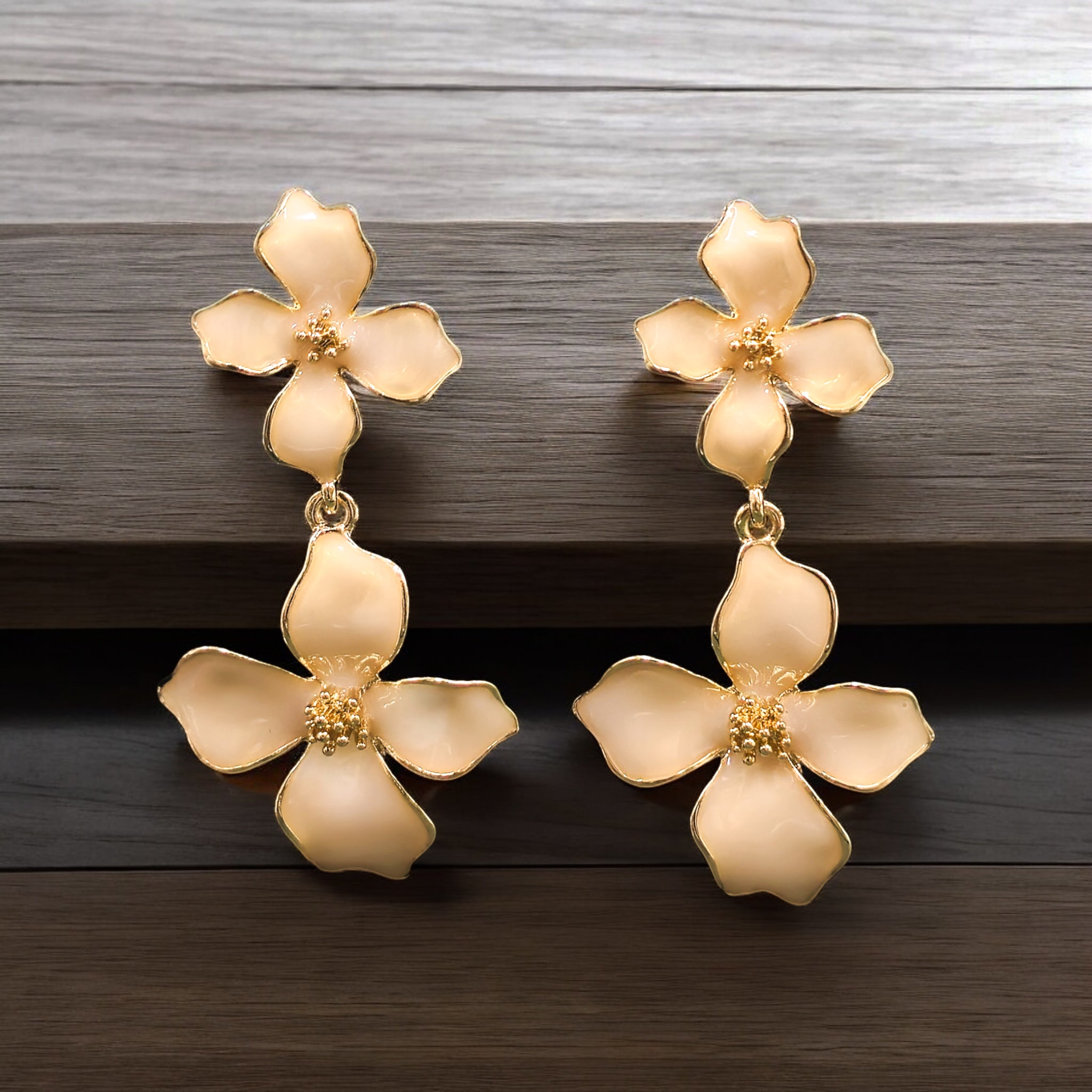 FW Peach Flower Earring