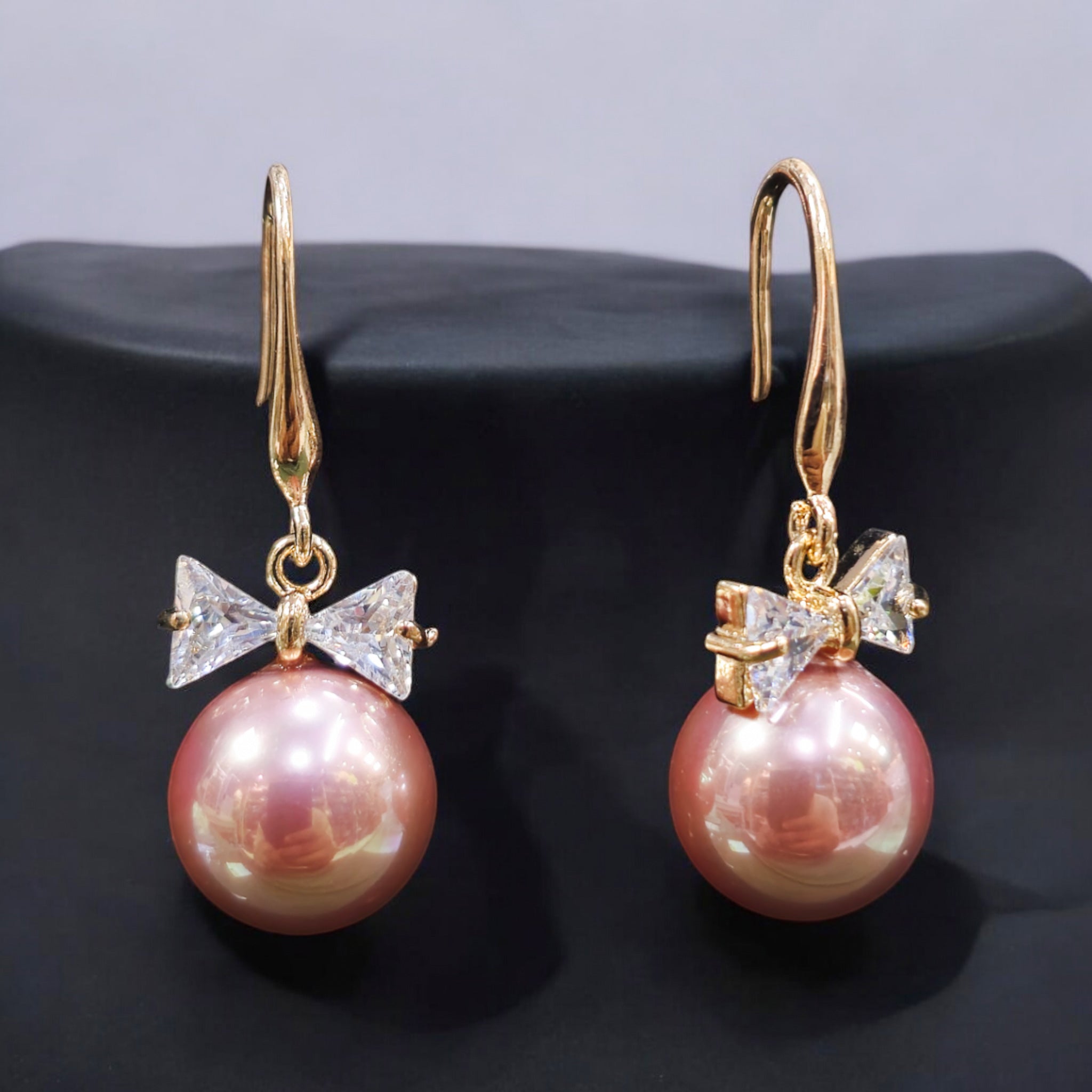 FW Pink Pearl Hanging Earring