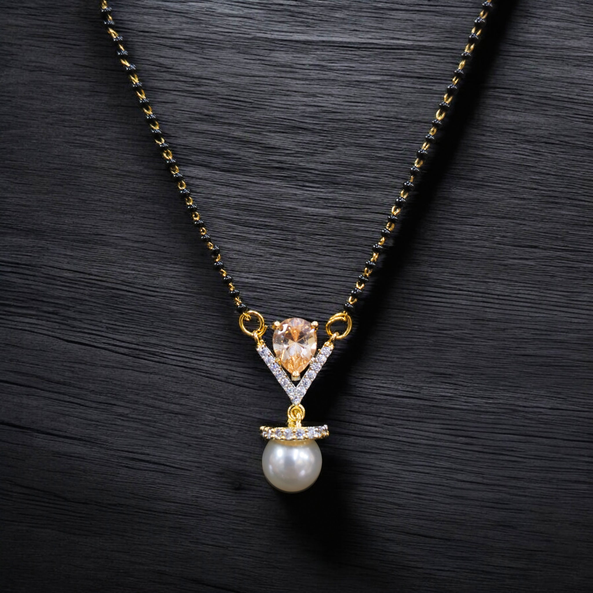 FW LCT Pearl Mangalsutra with Earrings