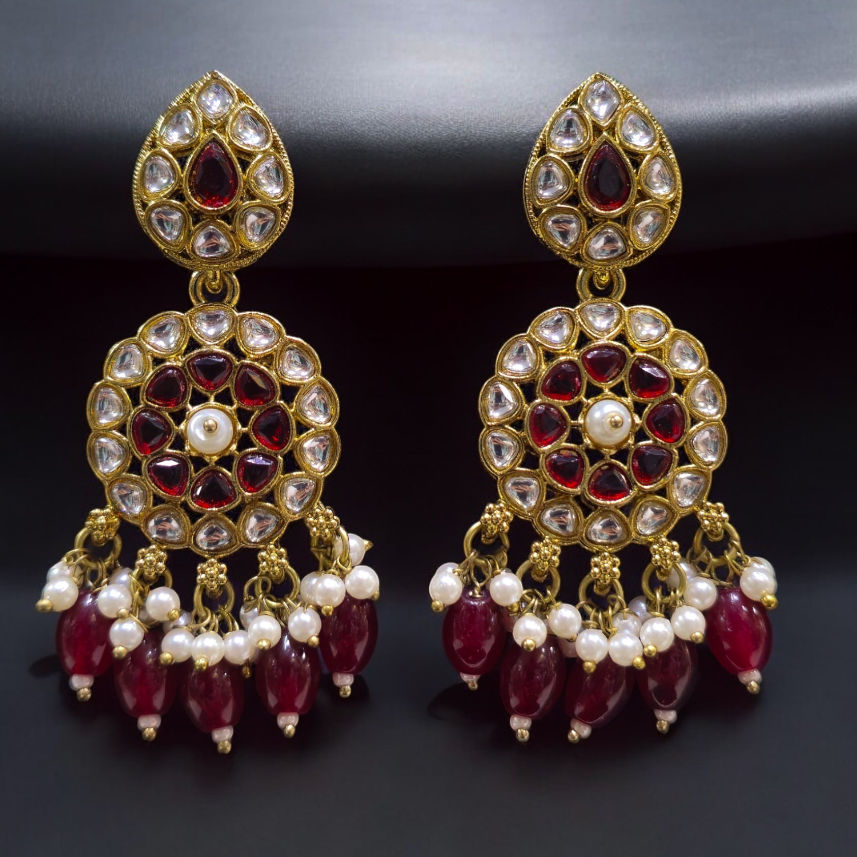 FW Maroon Mehendi Plating Earring