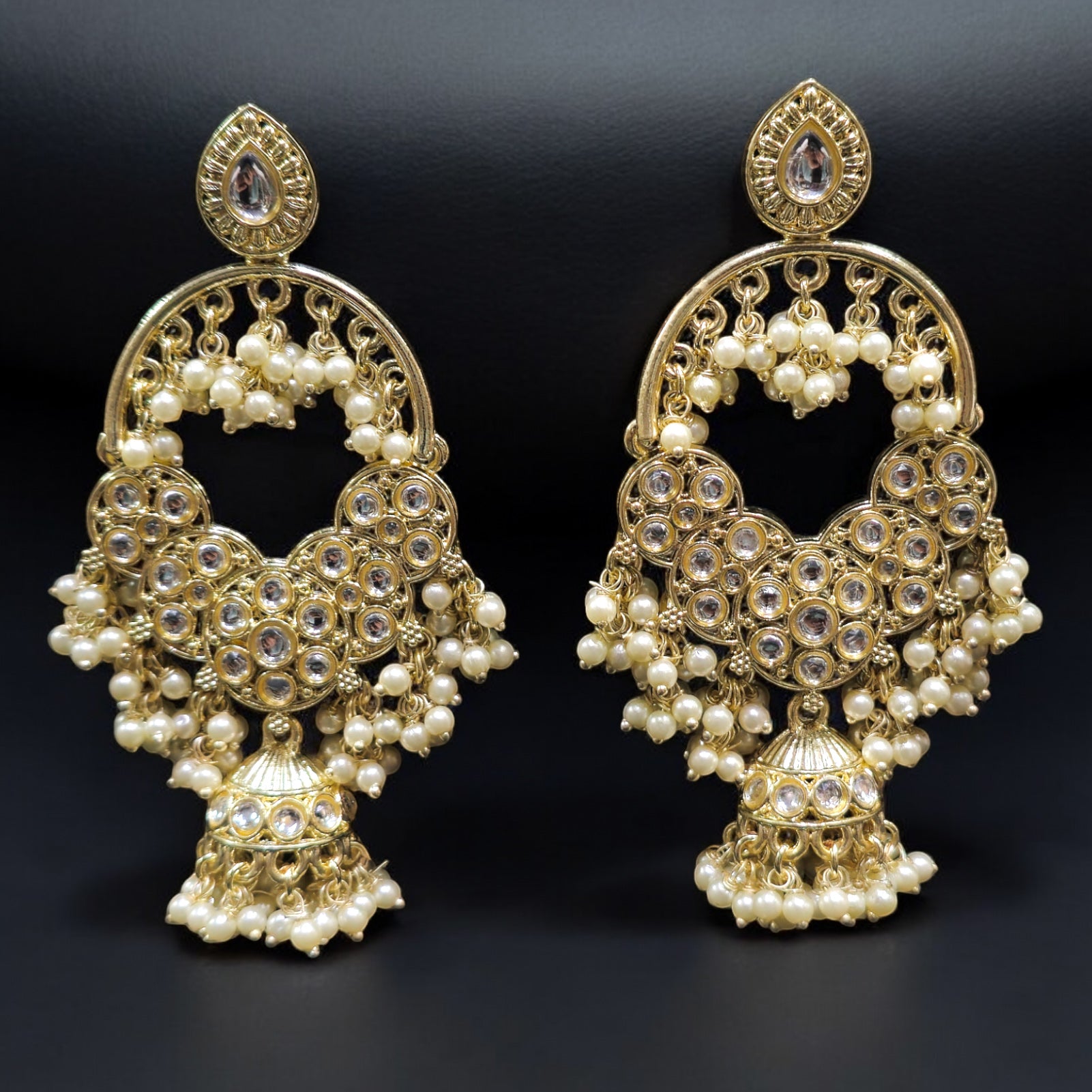 FW White Pearl Indo Western Earring