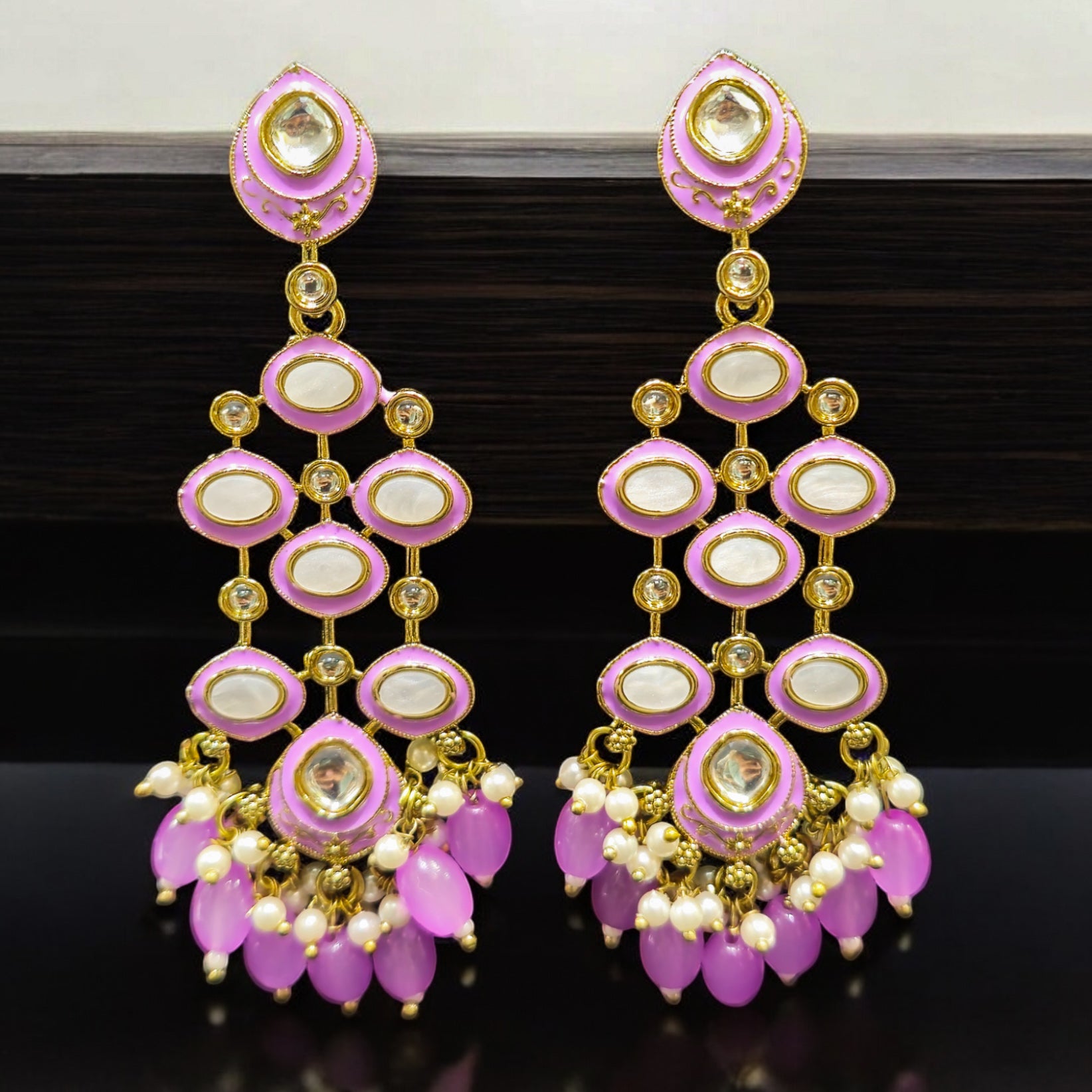 FW Purple Indo Western Earring