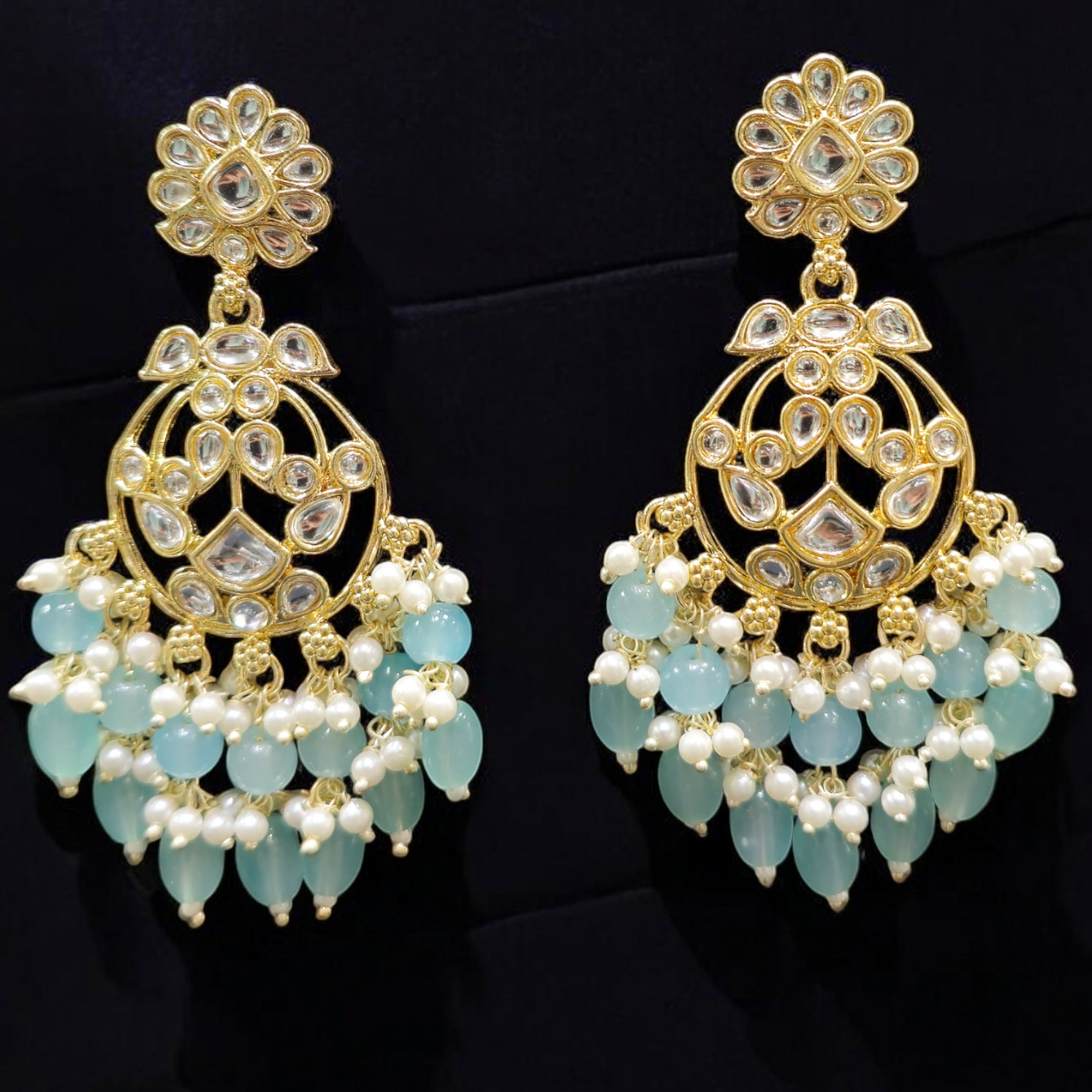 FW Blue Indo Western Earring