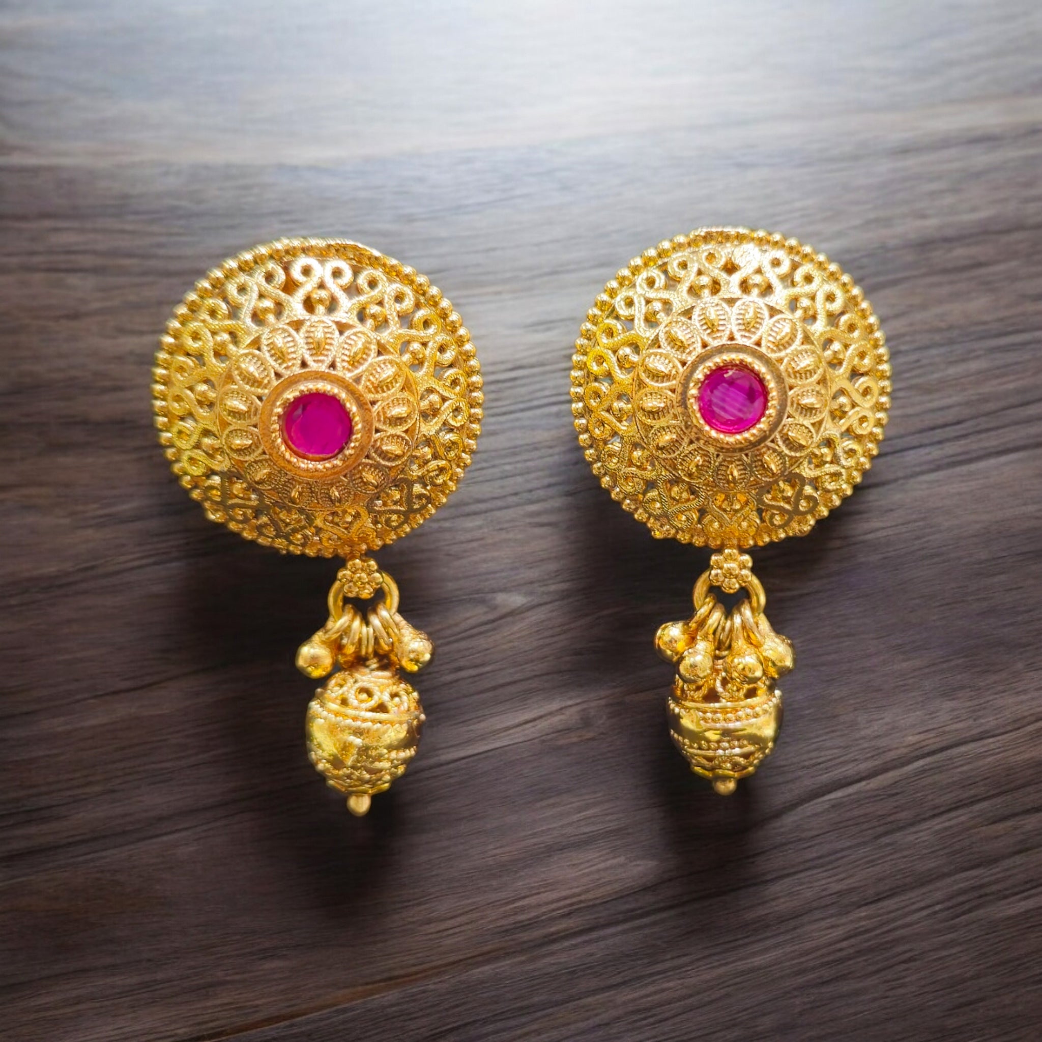 FW Ruby Antique Earrings