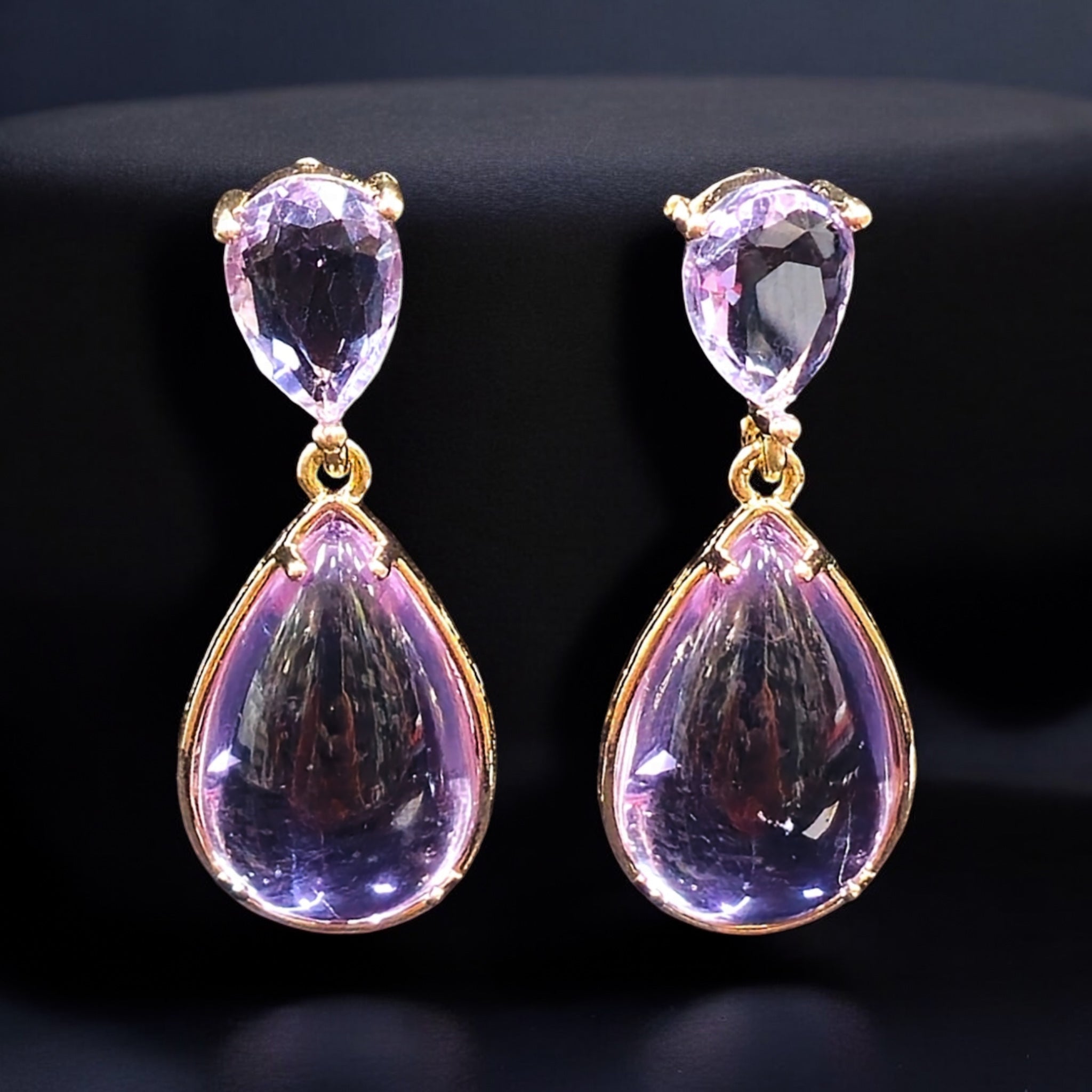 FW Purple Dangling Earrings