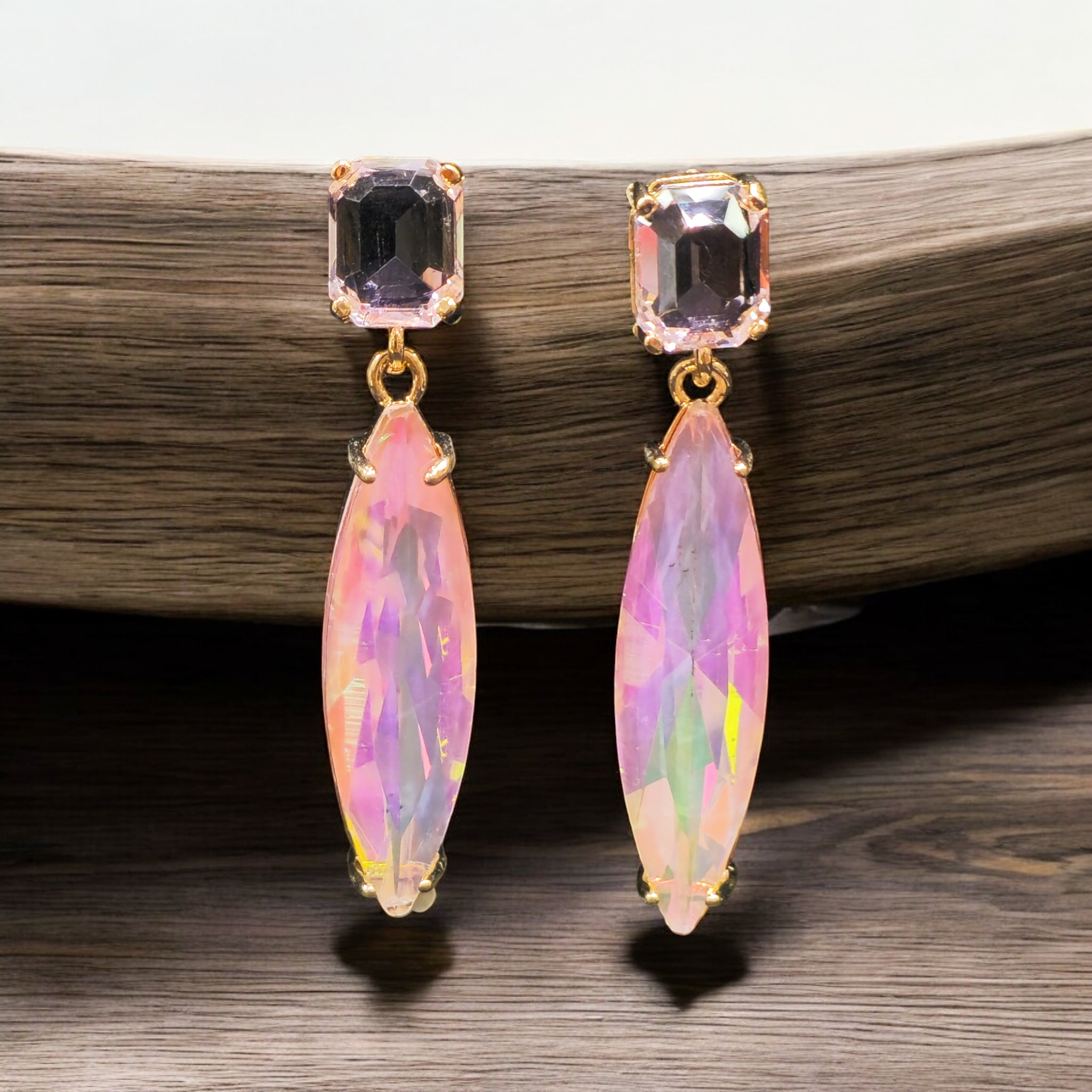 FW Pink Holographic Dangling Earring