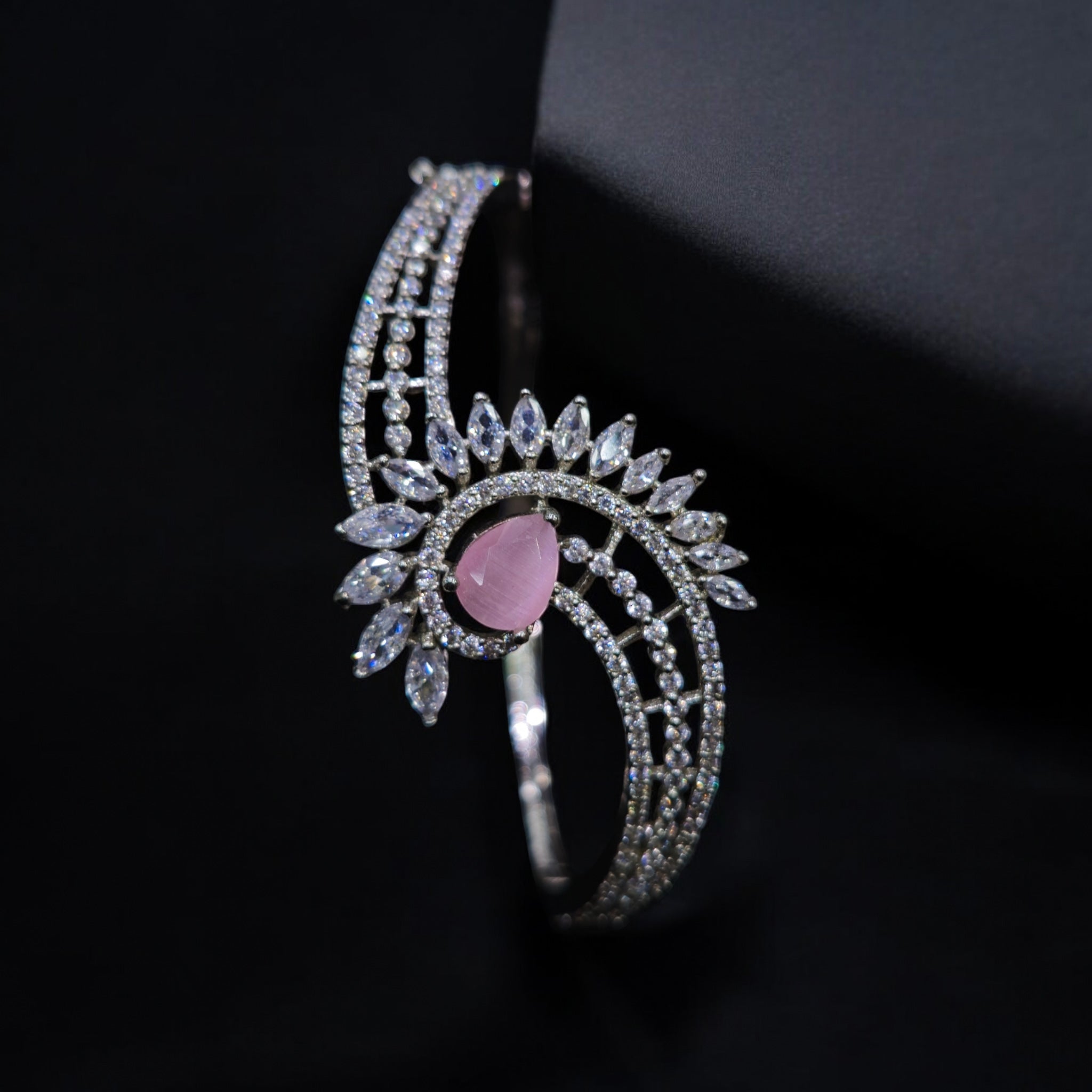 FW Pink Rhodium Plated AD Kada