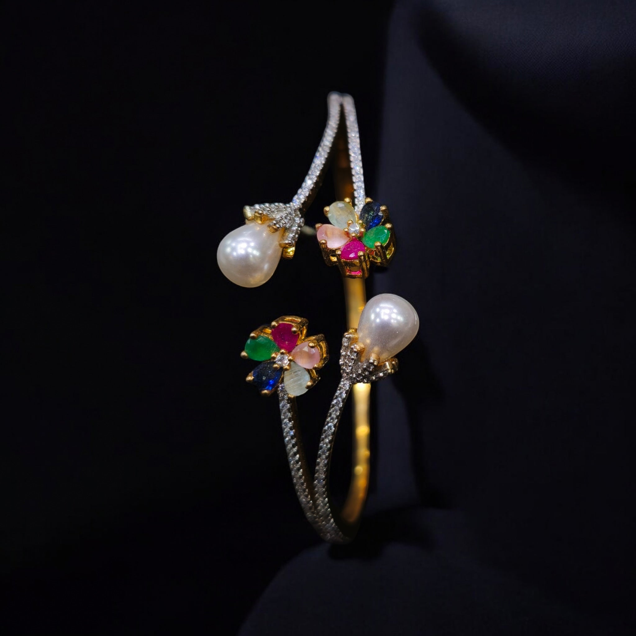 FW Multicolor Gold Plated Kada