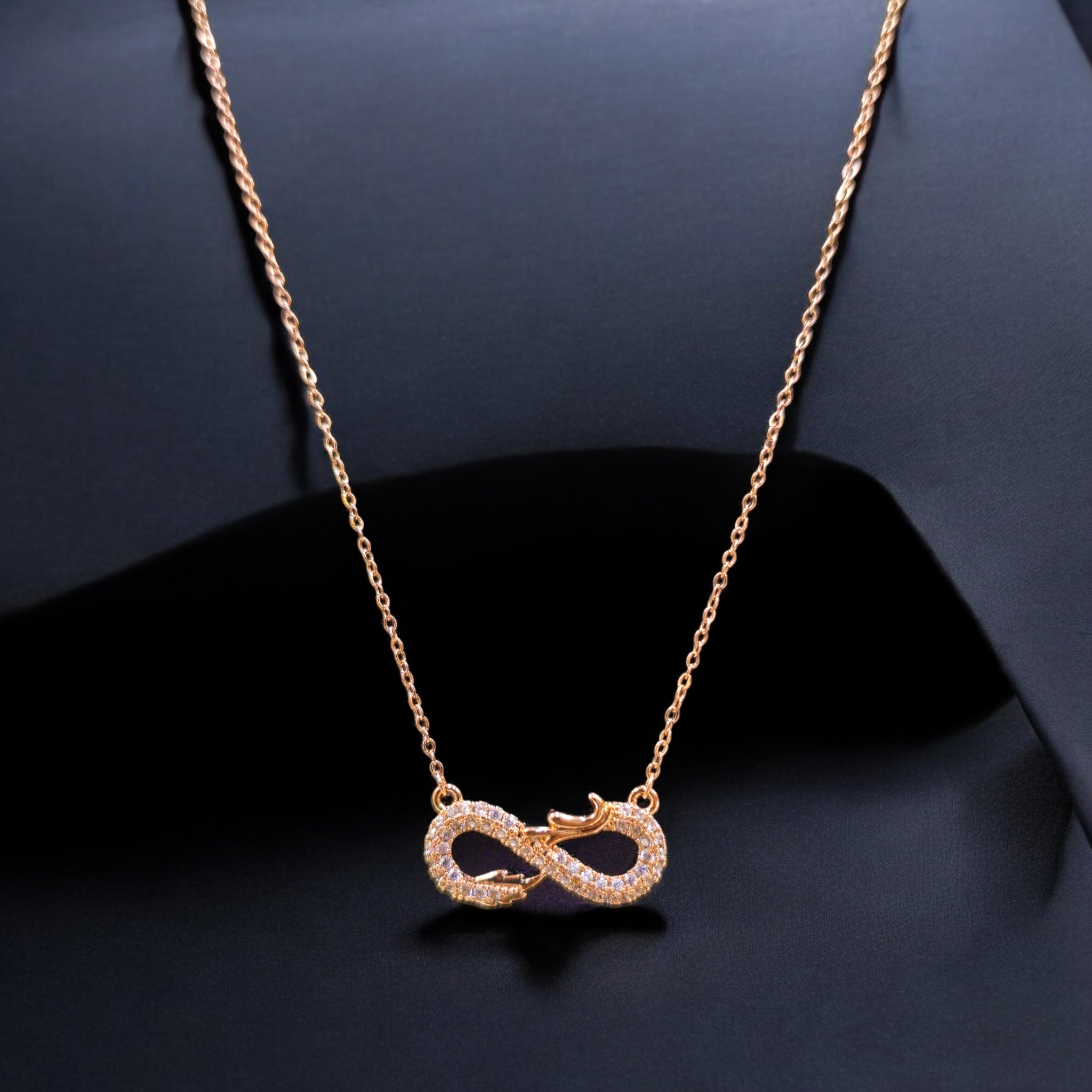 FW Rose Gold Infinity Chain Pendant