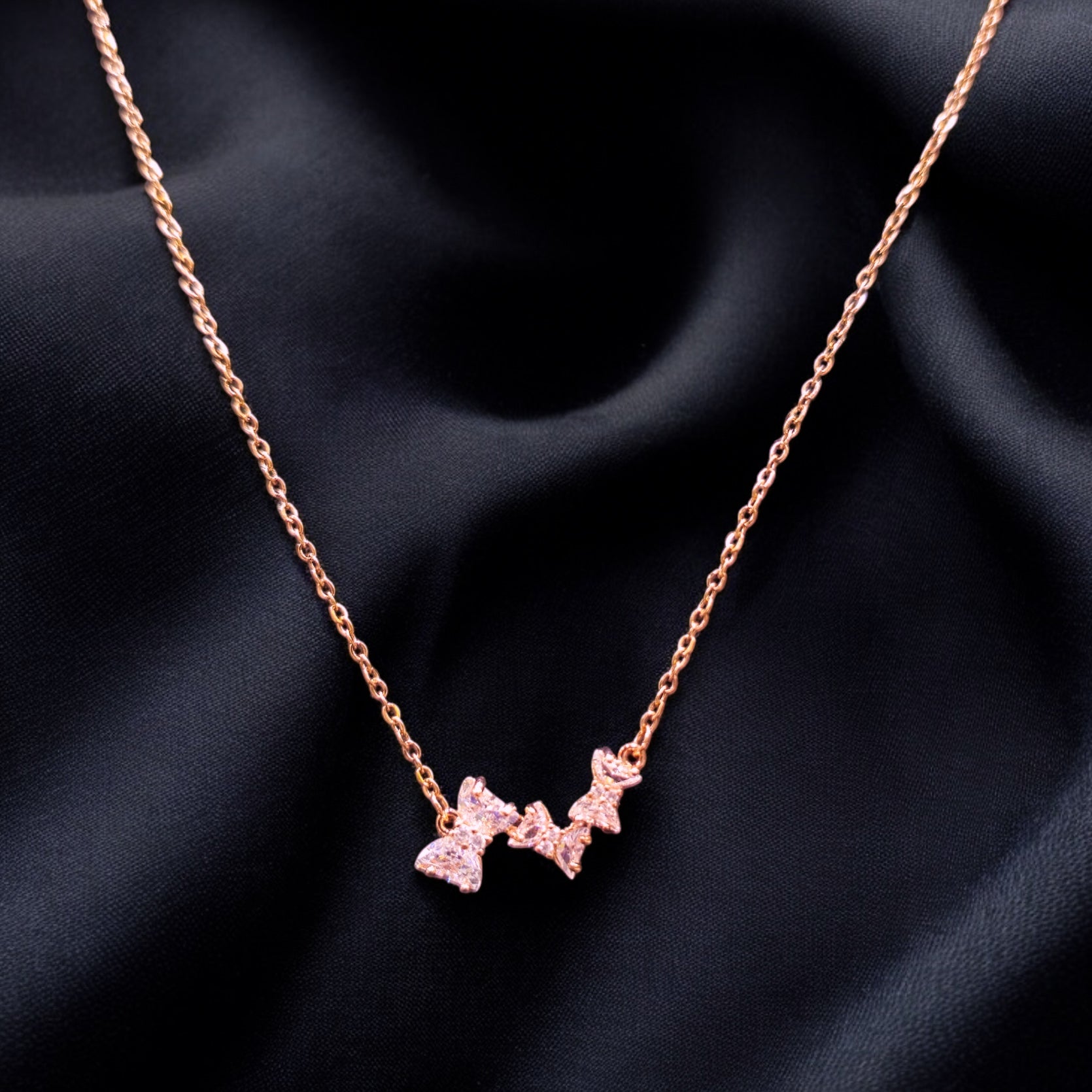 FW Rose Gold  AD Chain Pendant