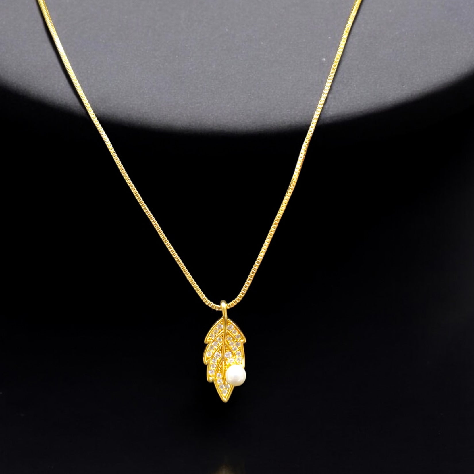 FW Gold Plated AD Chain Pendant